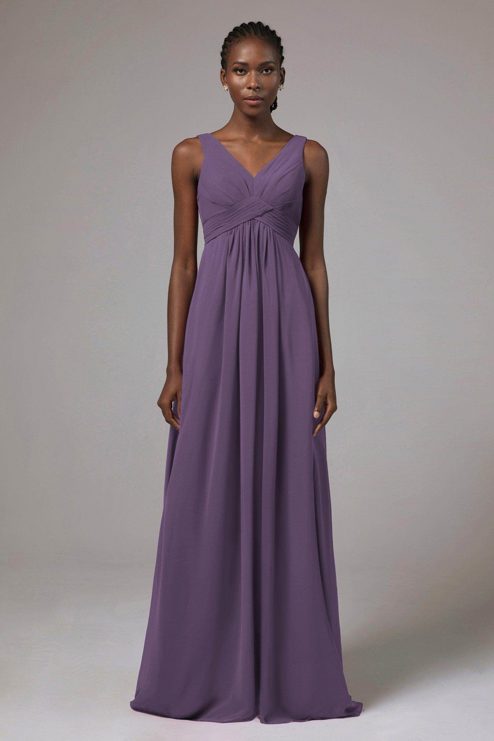 A-Line Floor Length Chiffon Bridesmaid Dress Formal Dresses CB0411