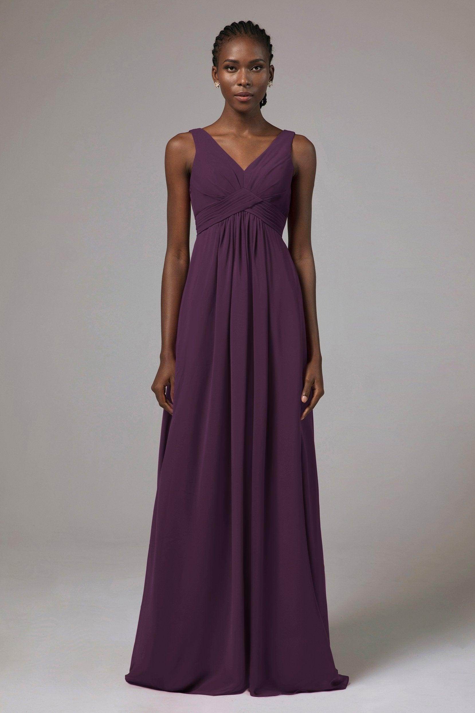 A-Line Floor Length Chiffon Bridesmaid Dress Formal Dresses CB0411