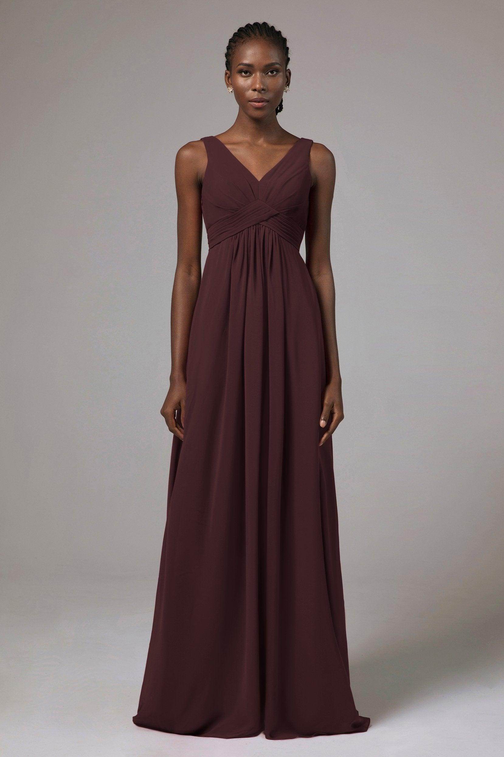 A-Line Floor Length Chiffon Bridesmaid Dress Formal Dresses CB0411