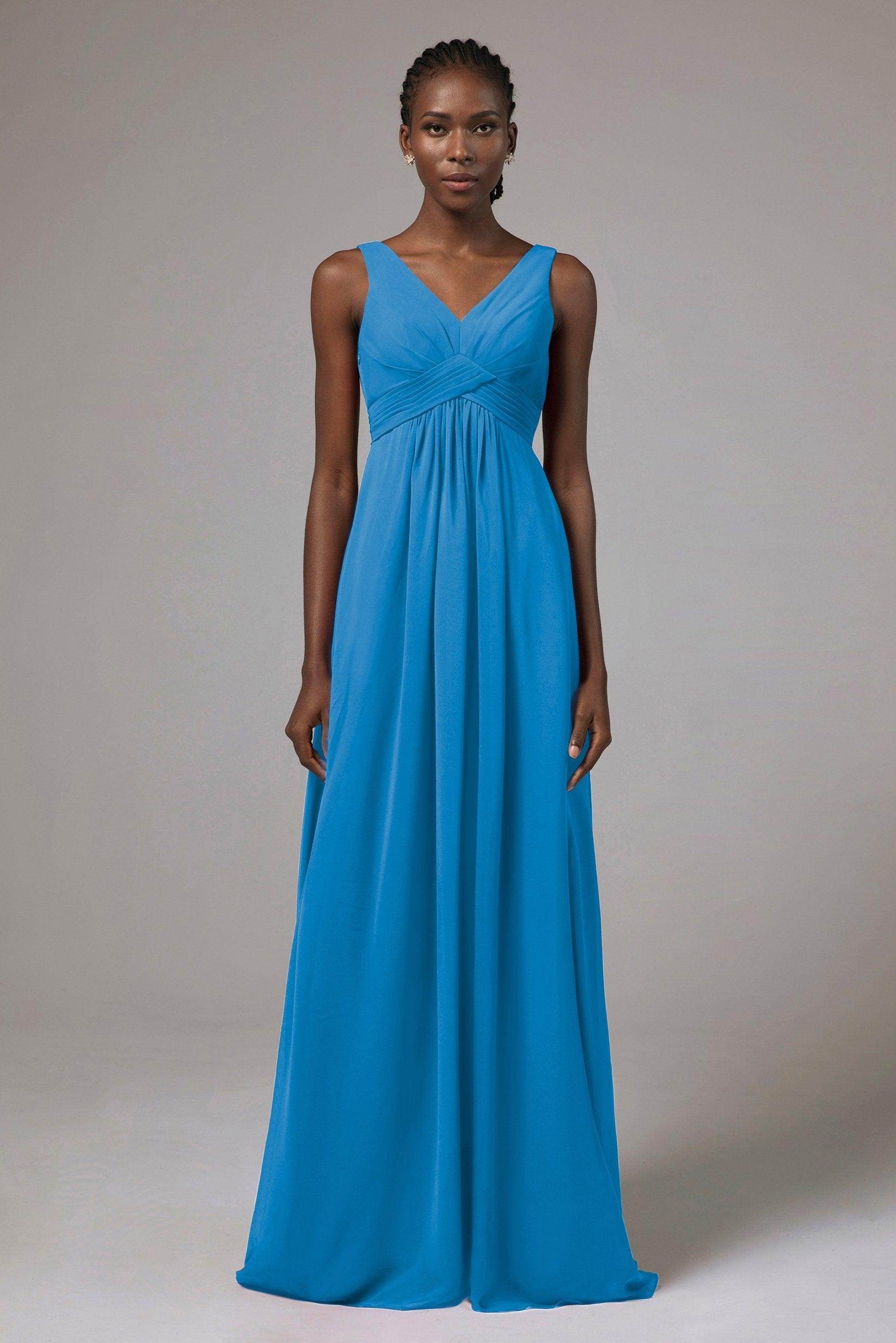 A-Line Floor Length Chiffon Bridesmaid Dress Formal Dresses CB0411