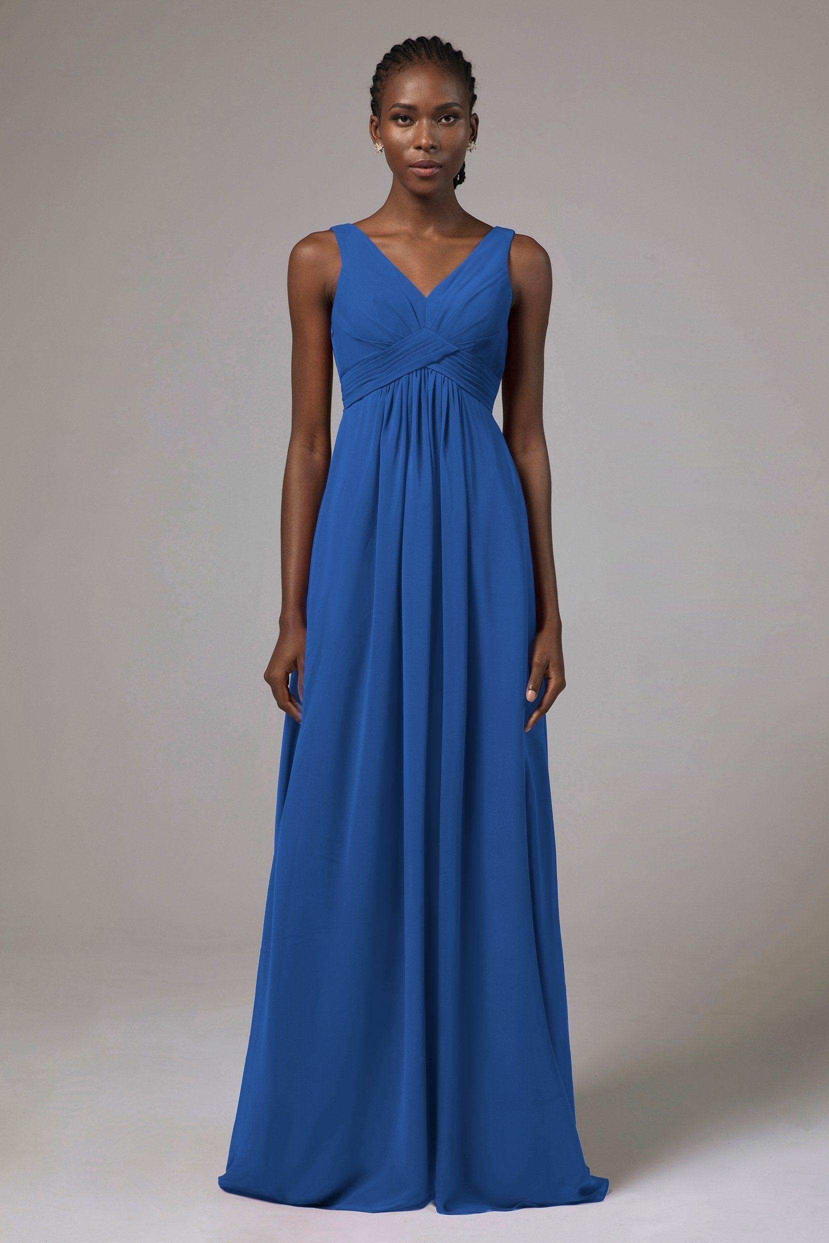 A-Line Floor Length Chiffon Bridesmaid Dress Formal Dresses CB0411