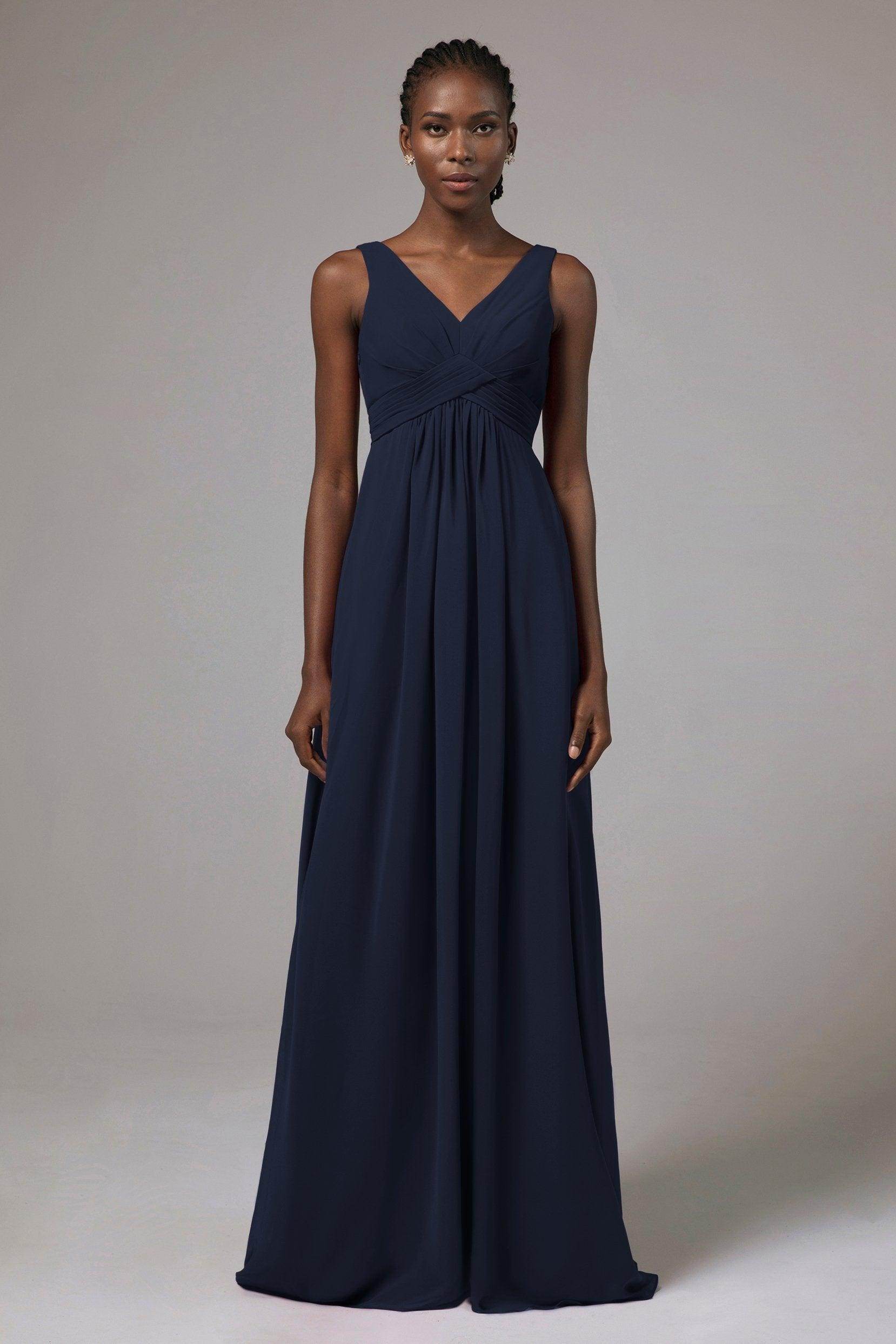 A-Line Floor Length Chiffon Bridesmaid Dress Formal Dresses CB0411