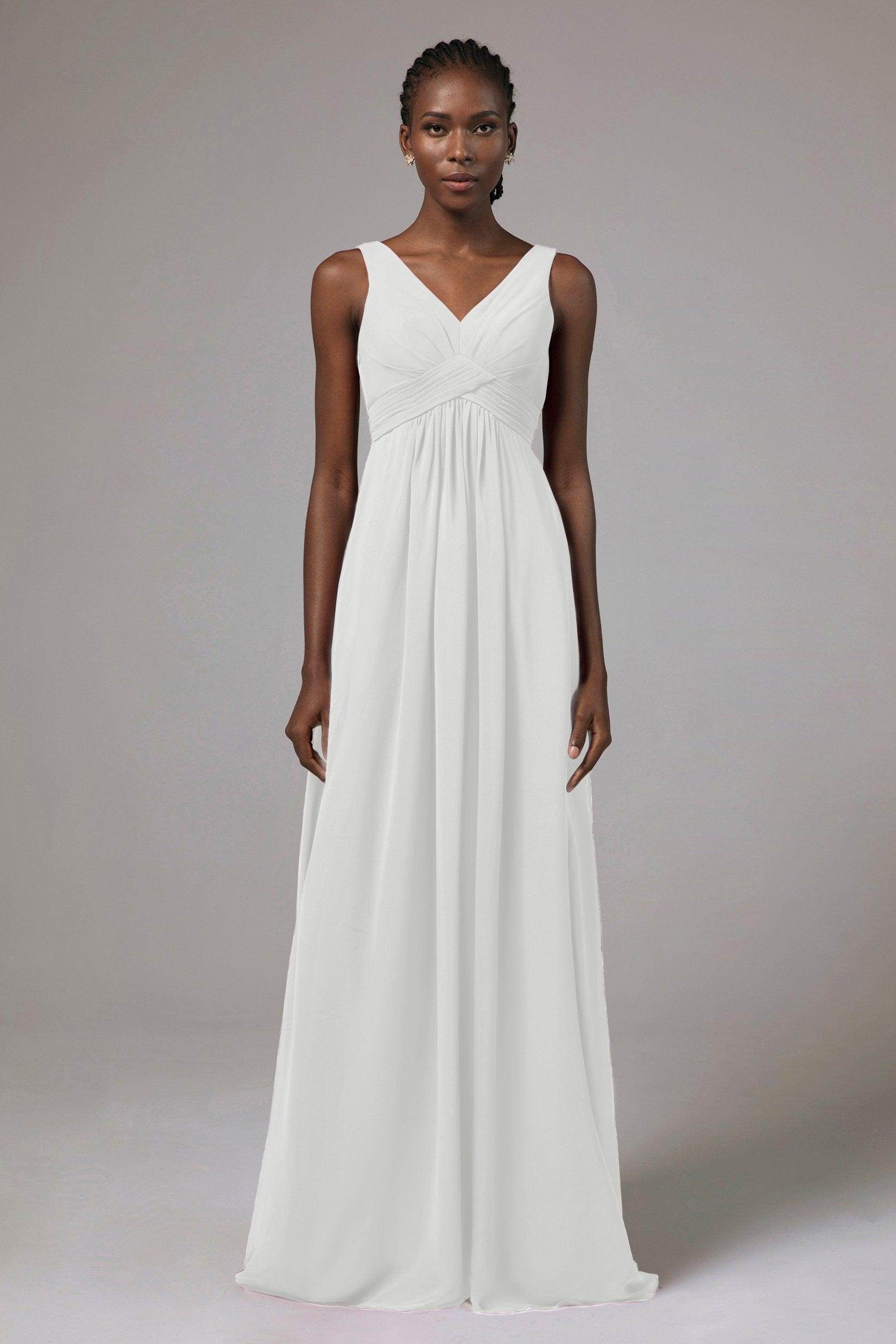 A-Line Floor Length Chiffon Bridesmaid Dress Formal Dresses CB0411