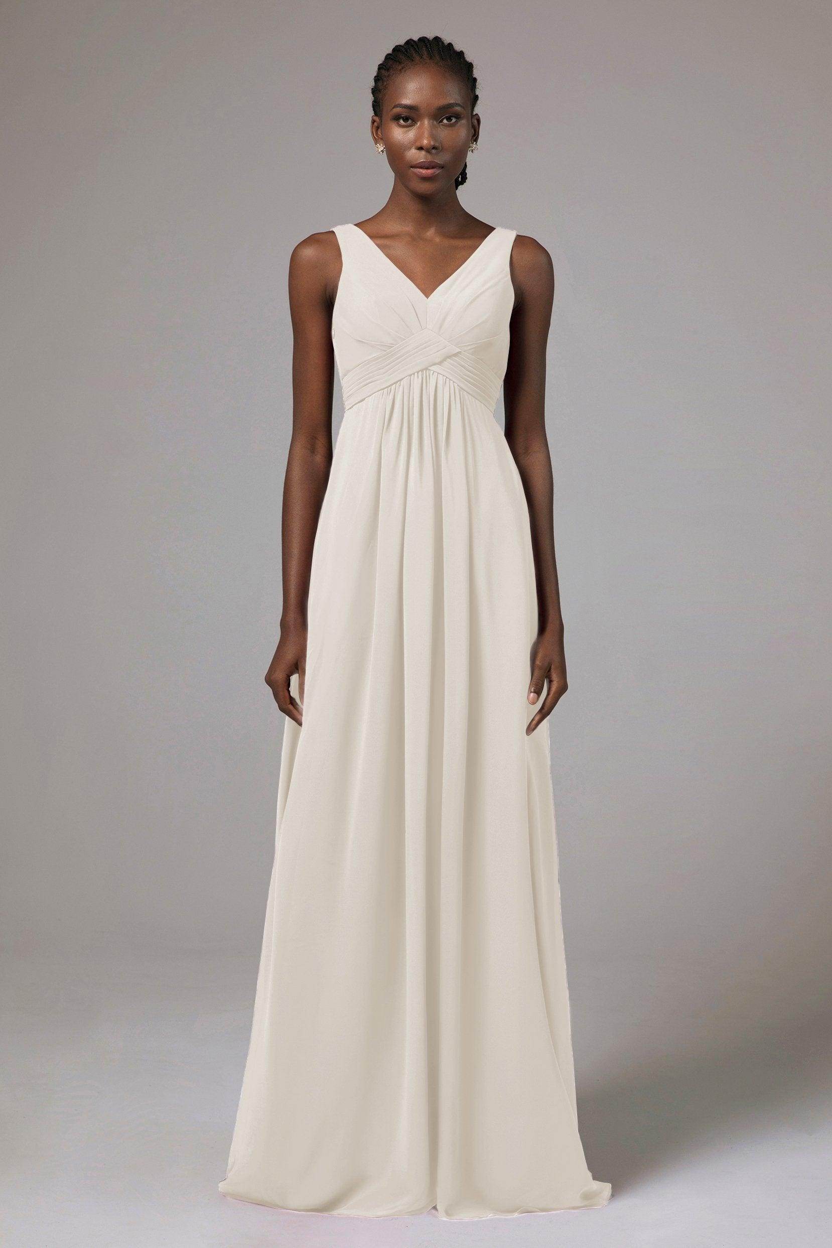 A-Line Floor Length Chiffon Bridesmaid Dress Formal Dresses CB0411