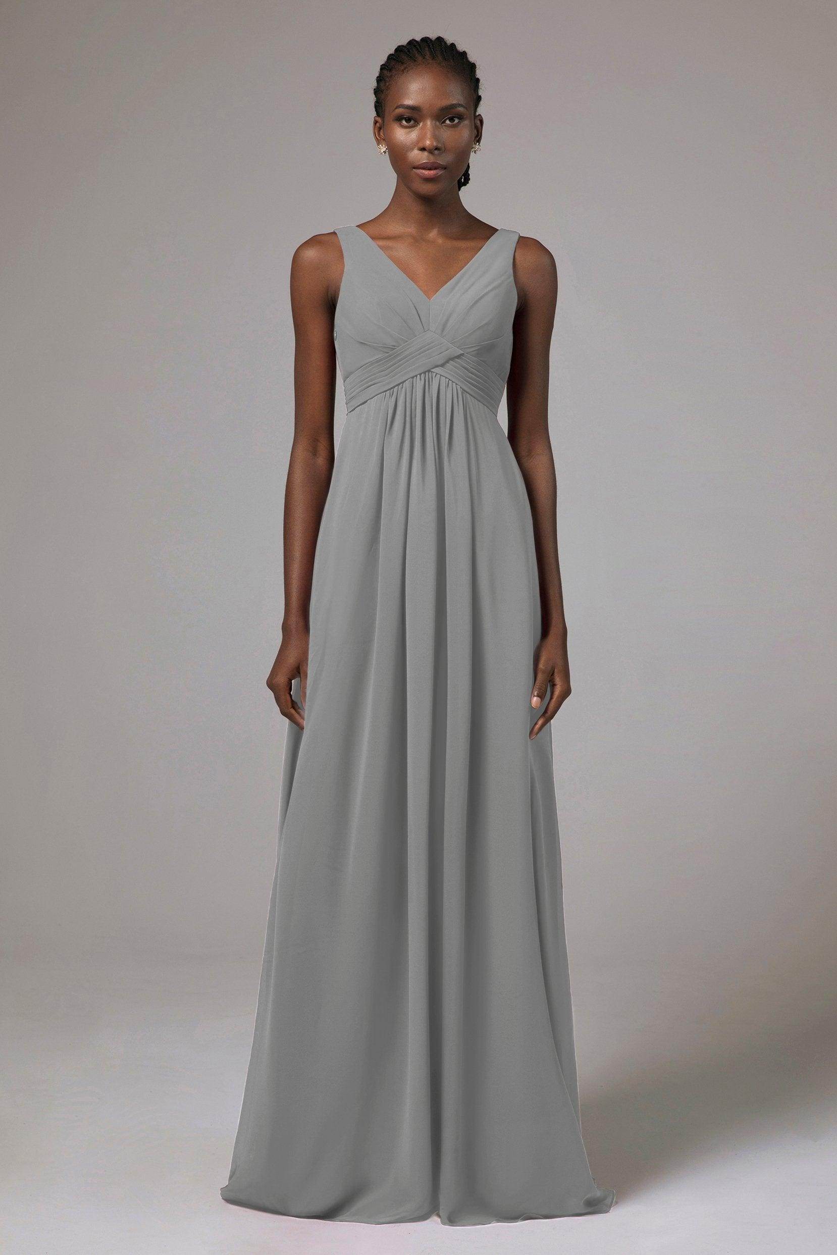 A-Line Floor Length Chiffon Bridesmaid Dress Formal Dresses CB0411