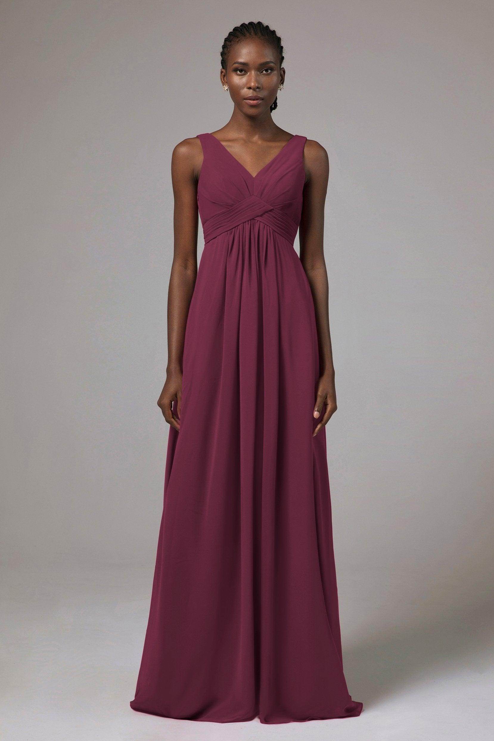 A-Line Floor Length Chiffon Bridesmaid Dress Formal Dresses CB0411