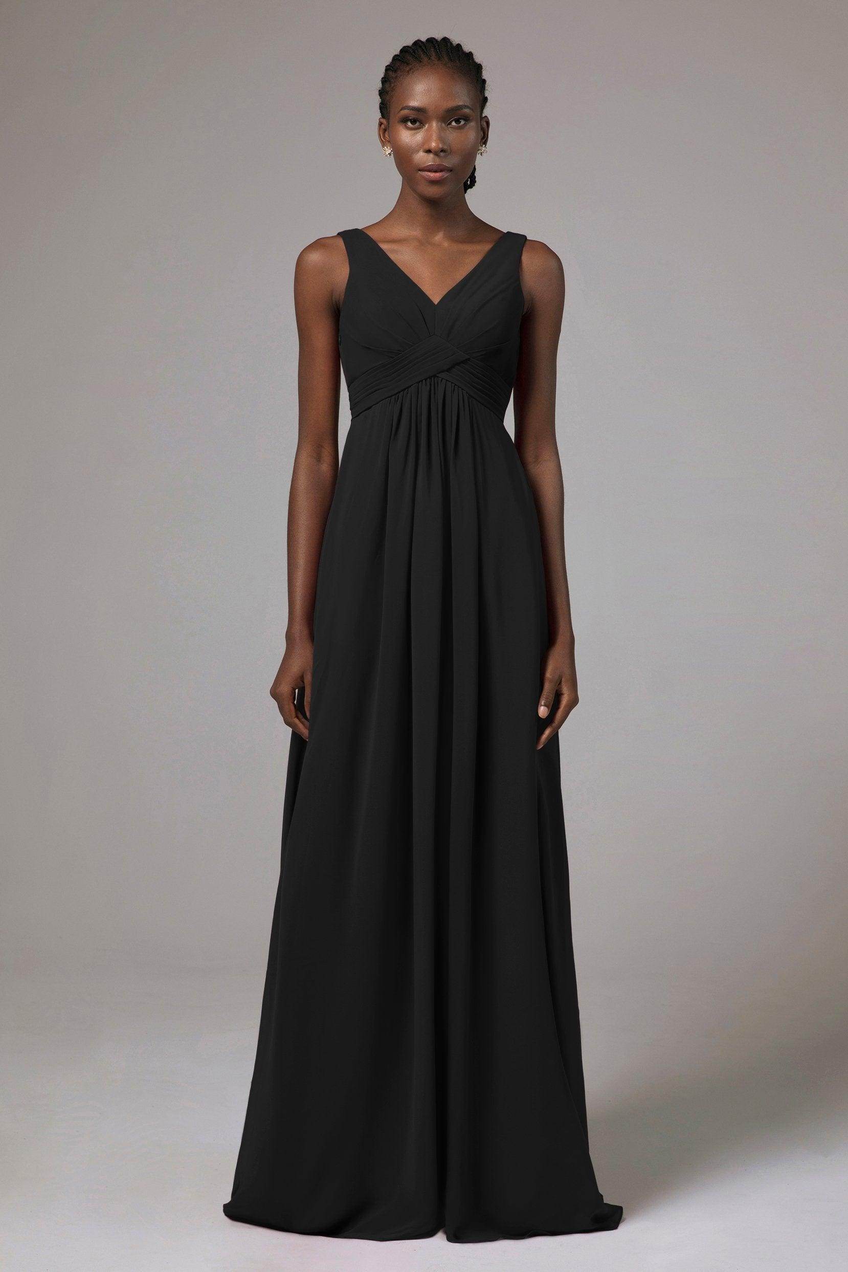A-Line Floor Length Chiffon Bridesmaid Dress Formal Dresses CB0411