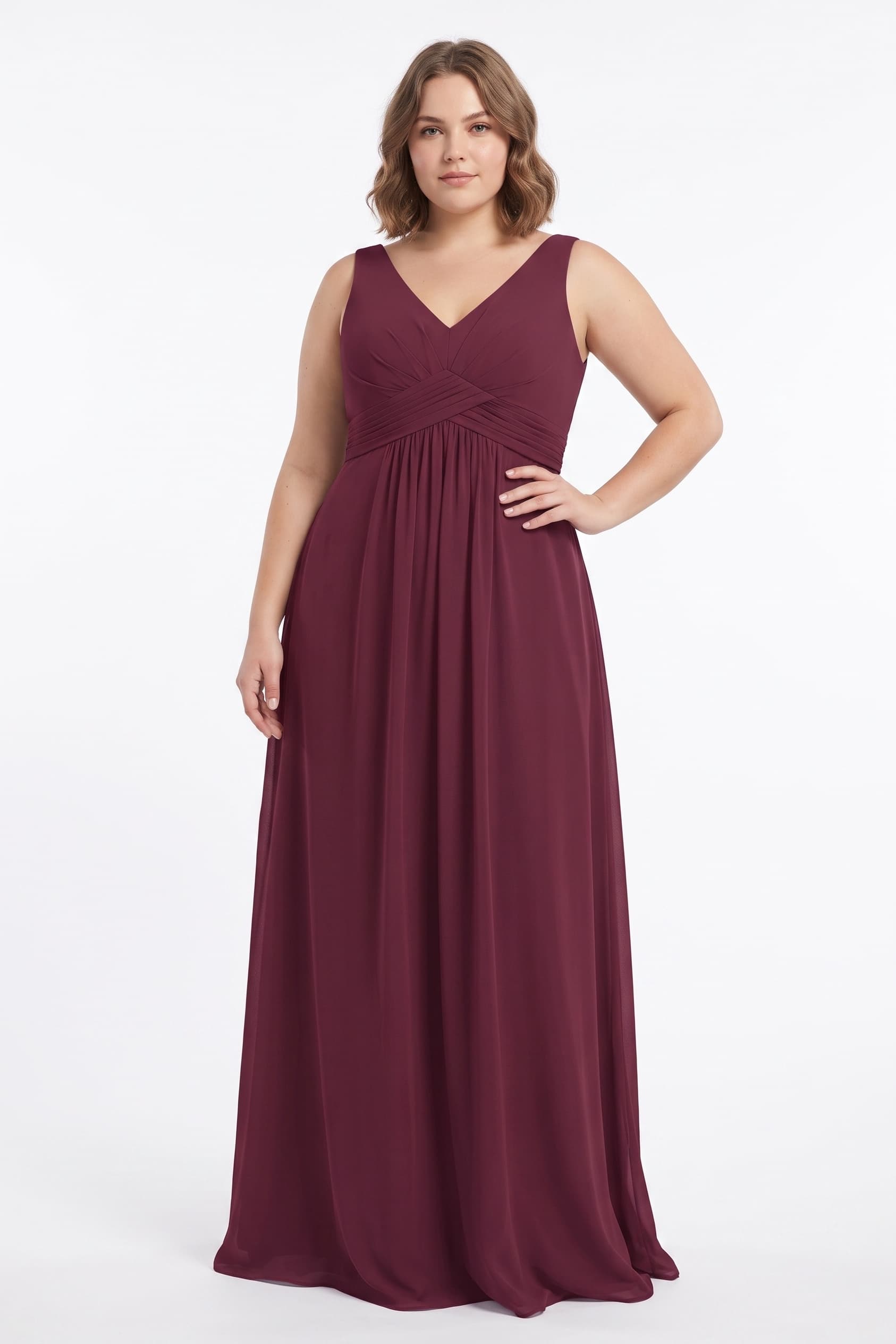 A-Line Floor Length Chiffon Bridesmaid Dress Formal Dresses CB0411
