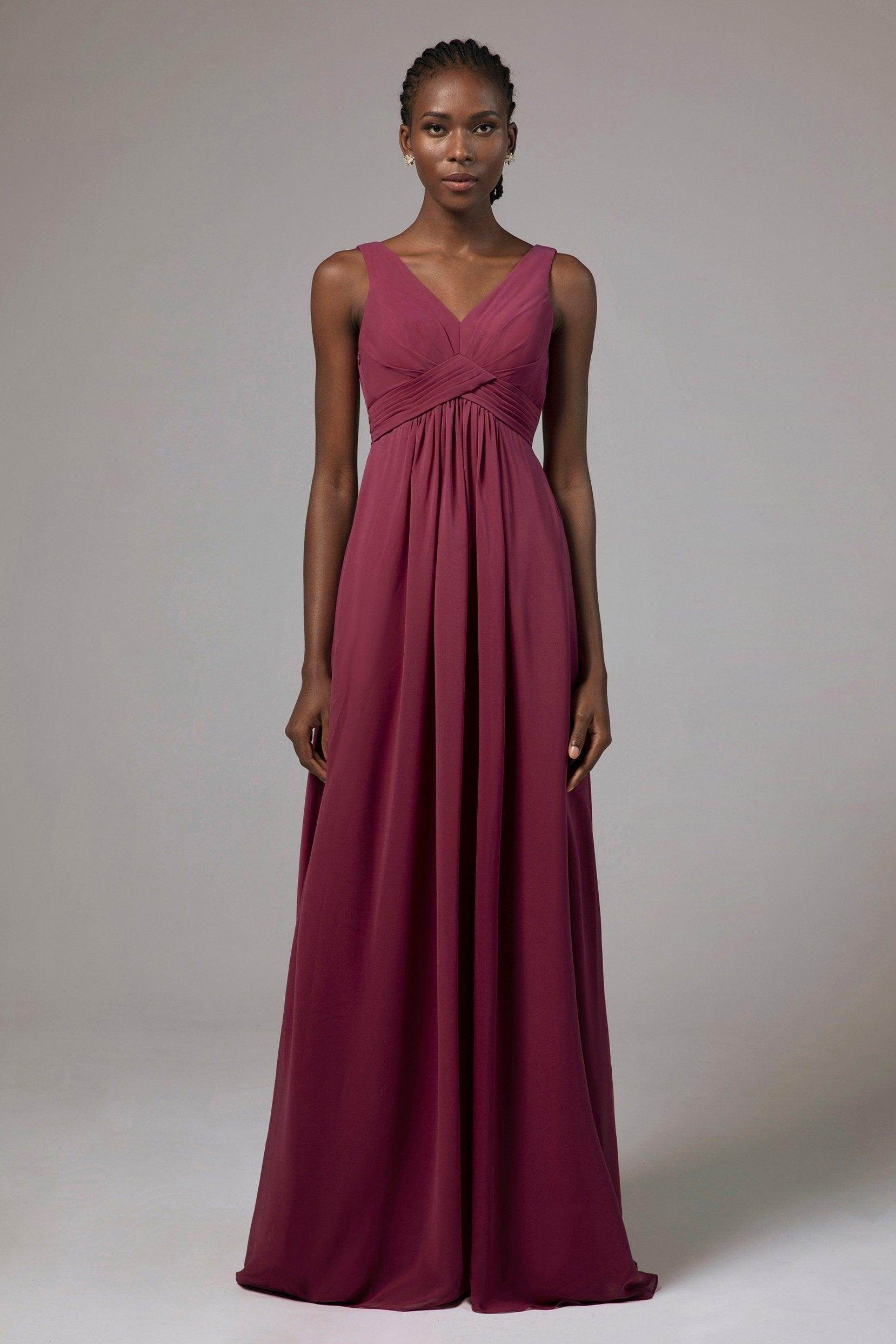 A-Line Floor Length Chiffon Bridesmaid Dress Formal Dresses CB0411