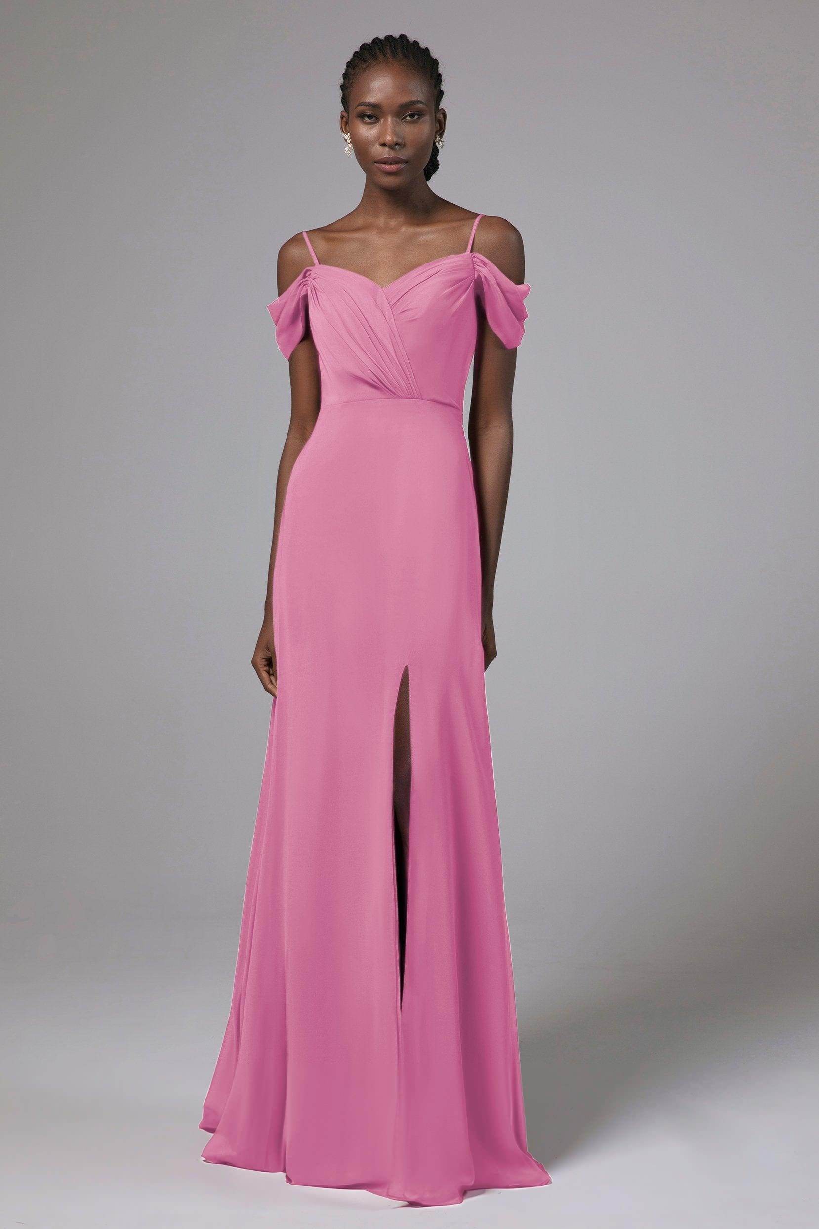 A-Line Floor Length Chiffon Bridesmaid Dress Formal Dresses CB0412