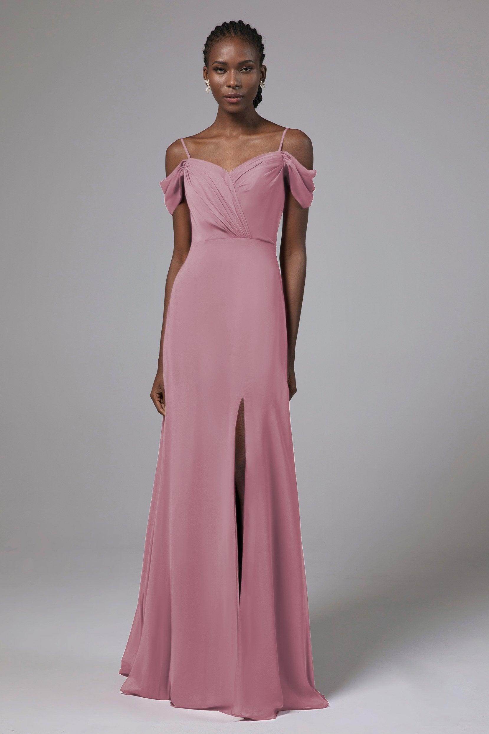 A-Line Floor Length Chiffon Bridesmaid Dress Formal Dresses CB0412