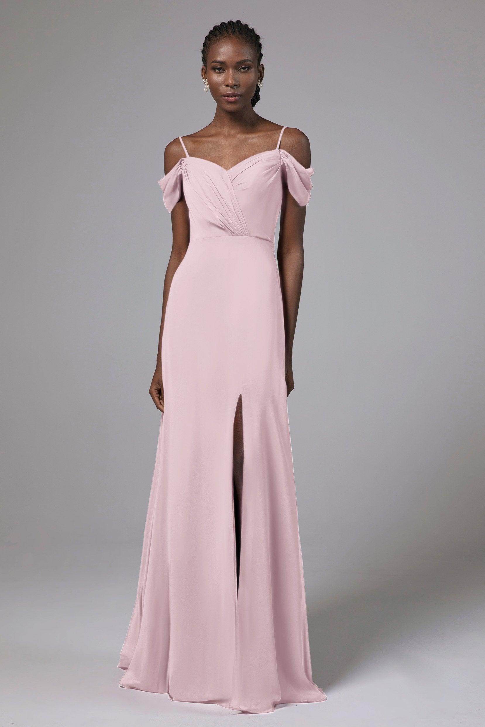 A-Line Floor Length Chiffon Bridesmaid Dress Formal Dresses CB0412