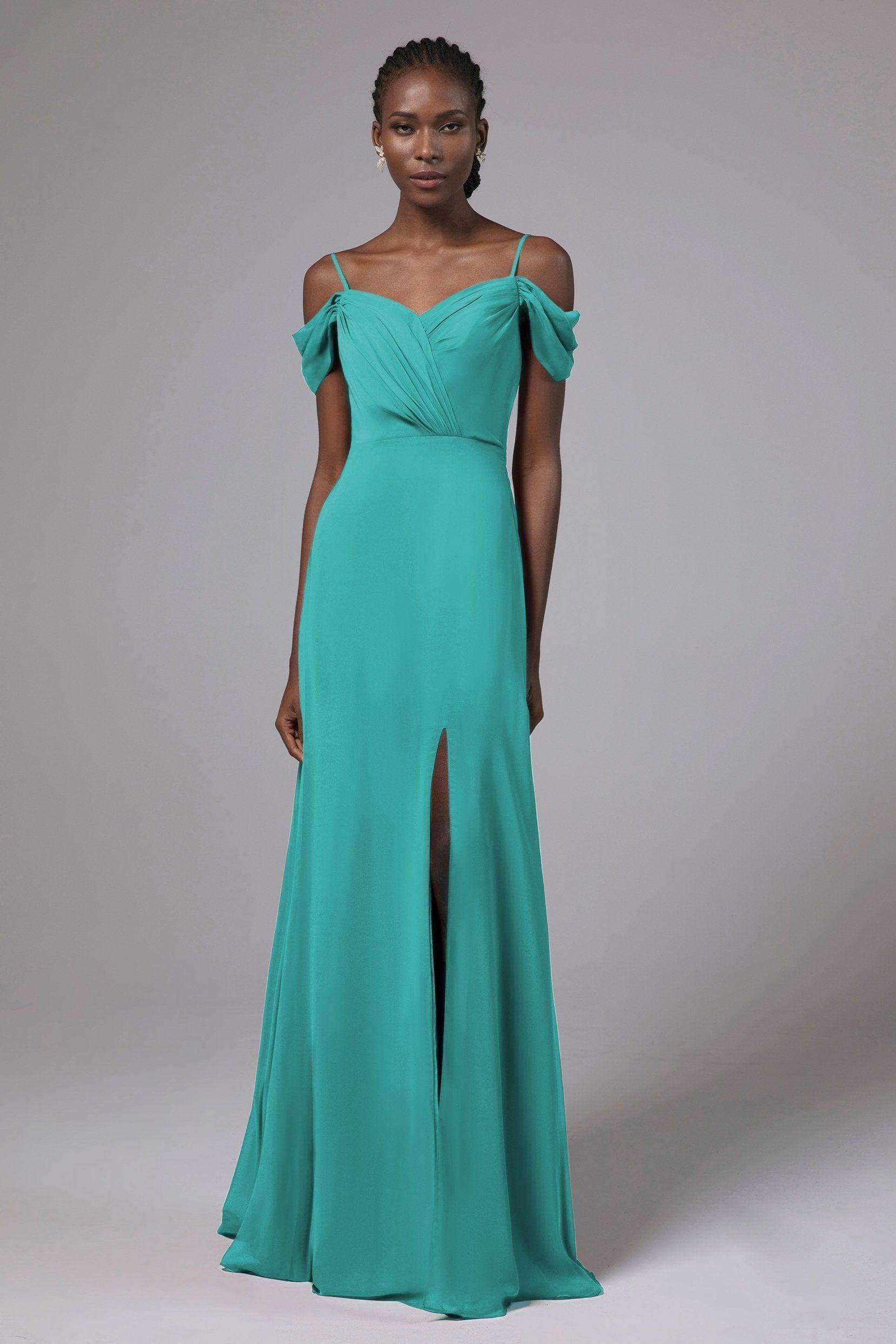 A-Line Floor Length Chiffon Bridesmaid Dress Formal Dresses CB0412