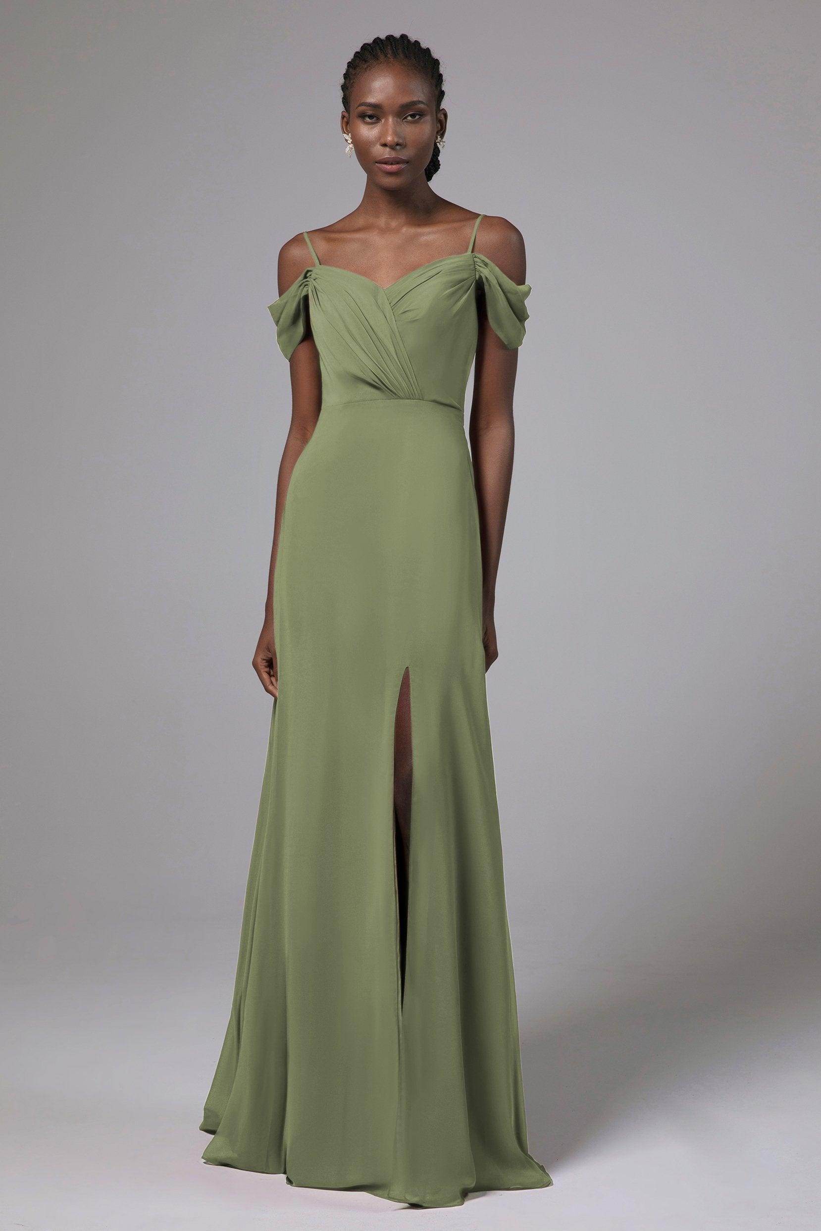 A-Line Floor Length Chiffon Bridesmaid Dress Formal Dresses CB0412