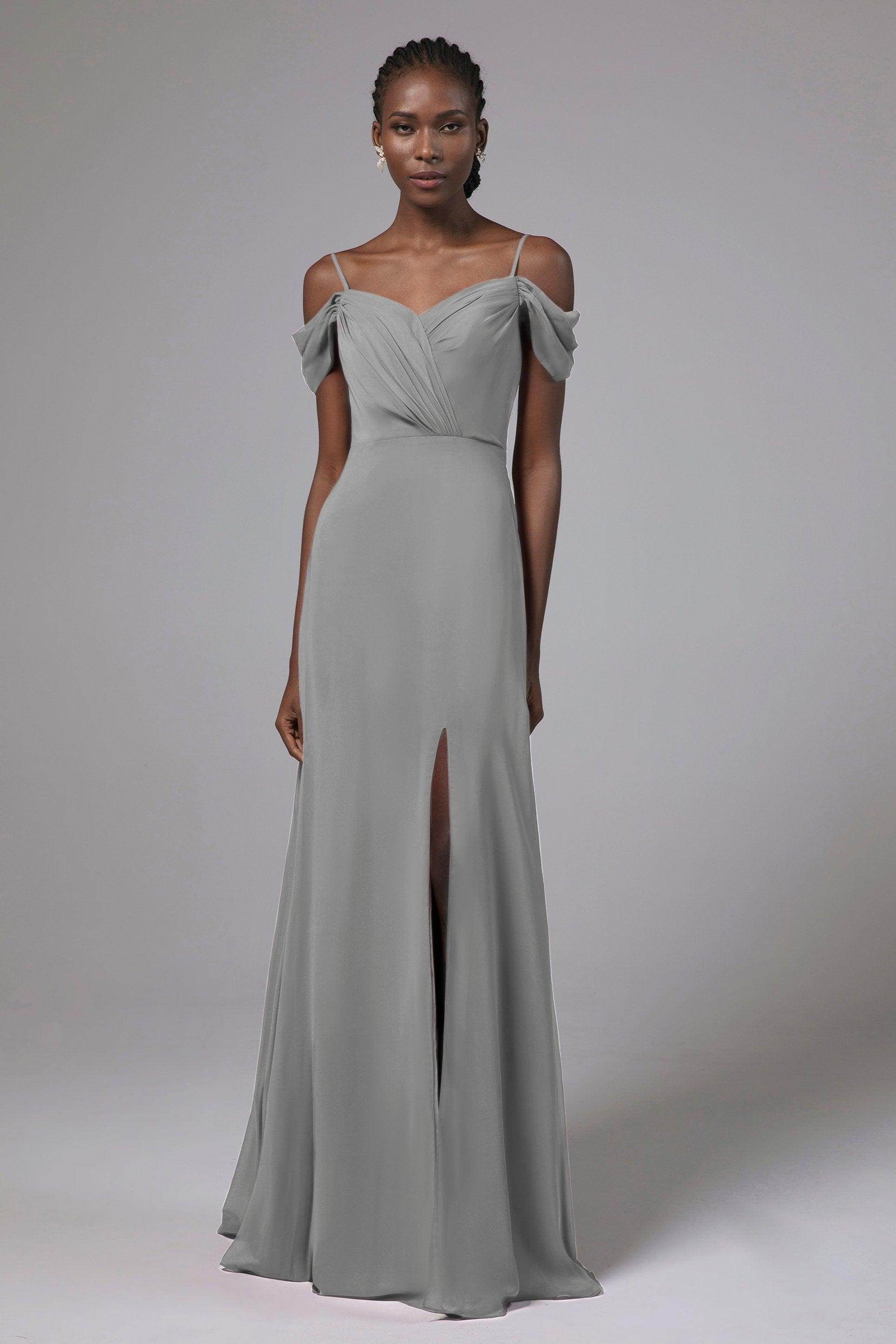 A-Line Floor Length Chiffon Bridesmaid Dress Formal Dresses CB0412