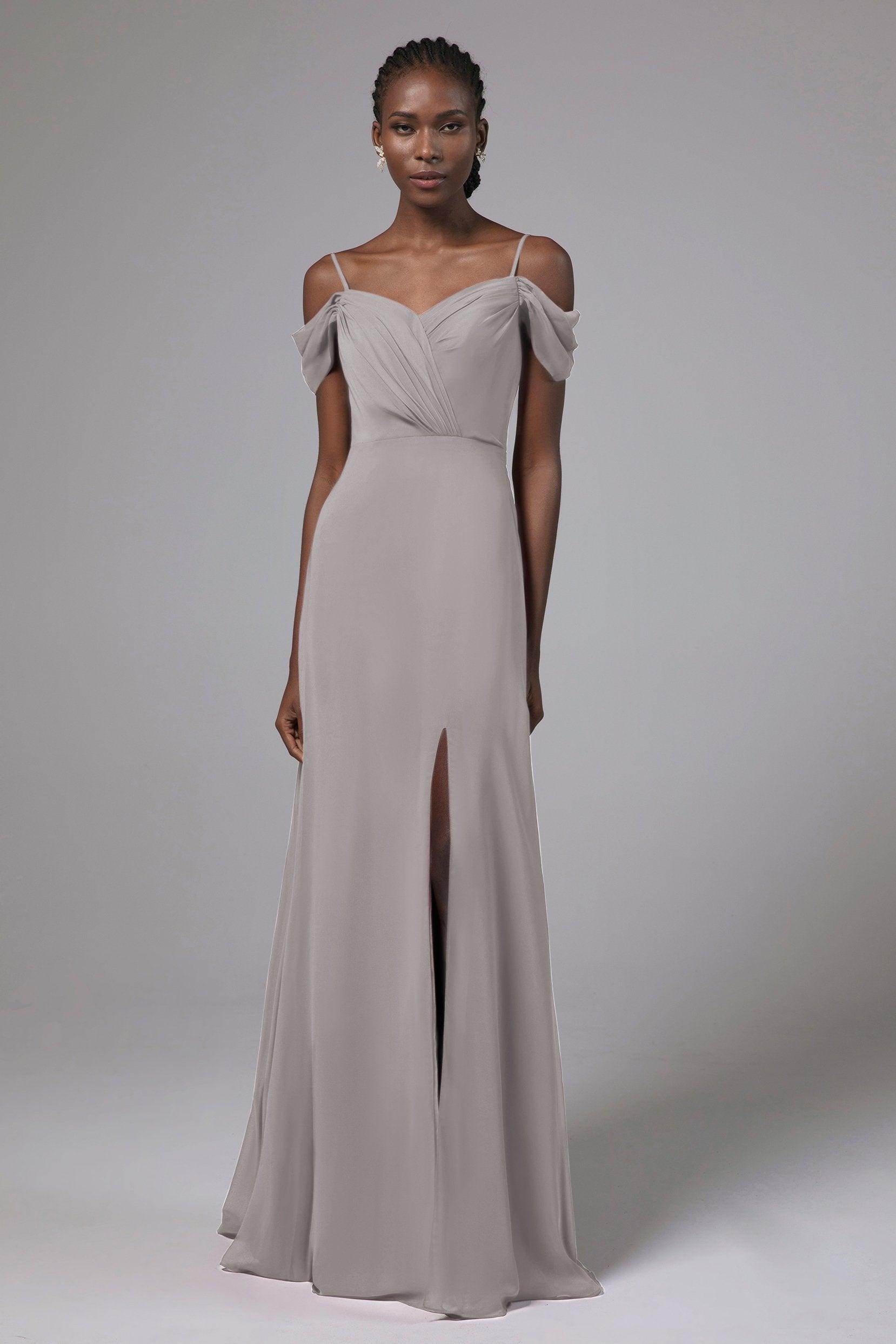 A-Line Floor Length Chiffon Bridesmaid Dress Formal Dresses CB0412