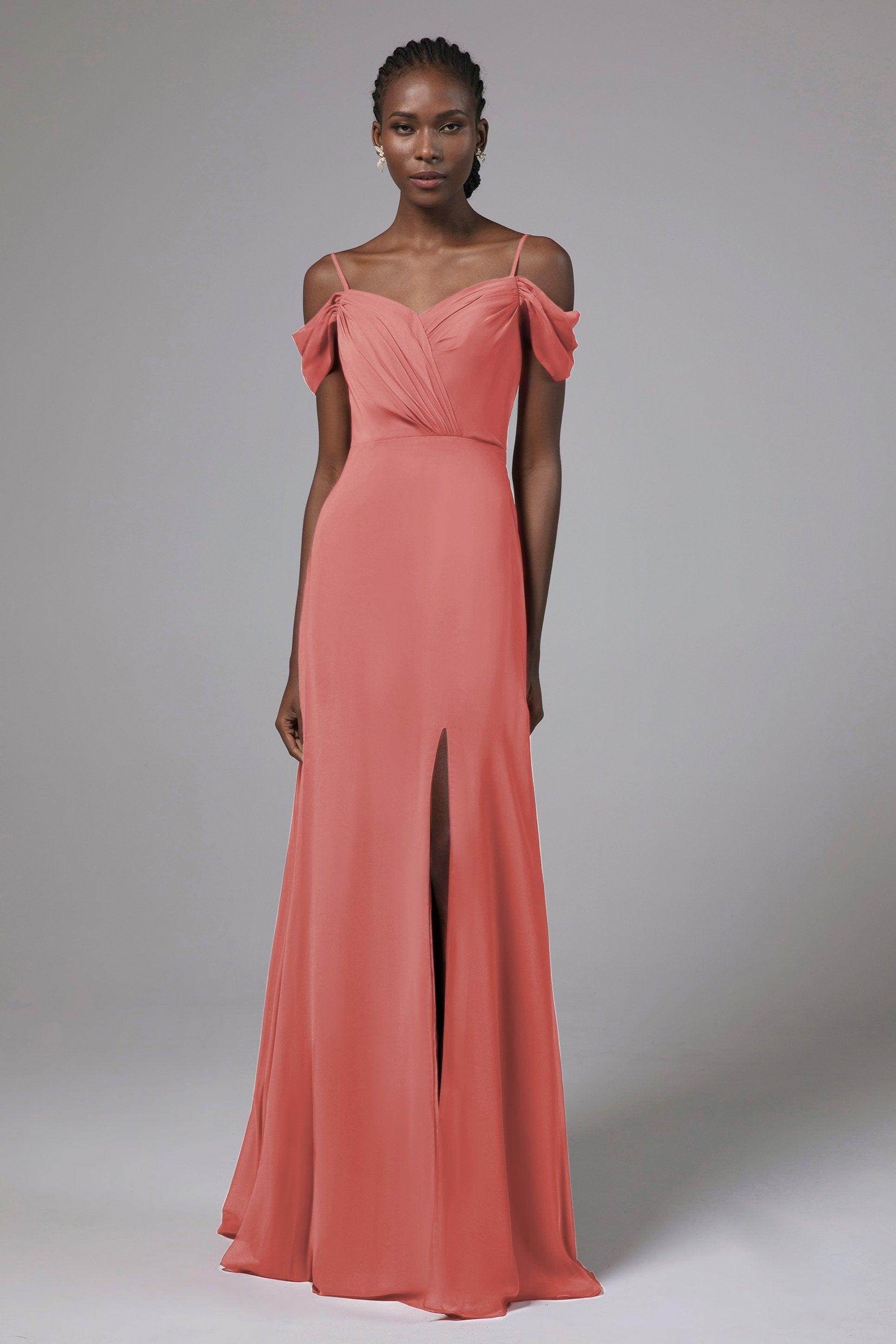A-Line Floor Length Chiffon Bridesmaid Dress Formal Dresses CB0412