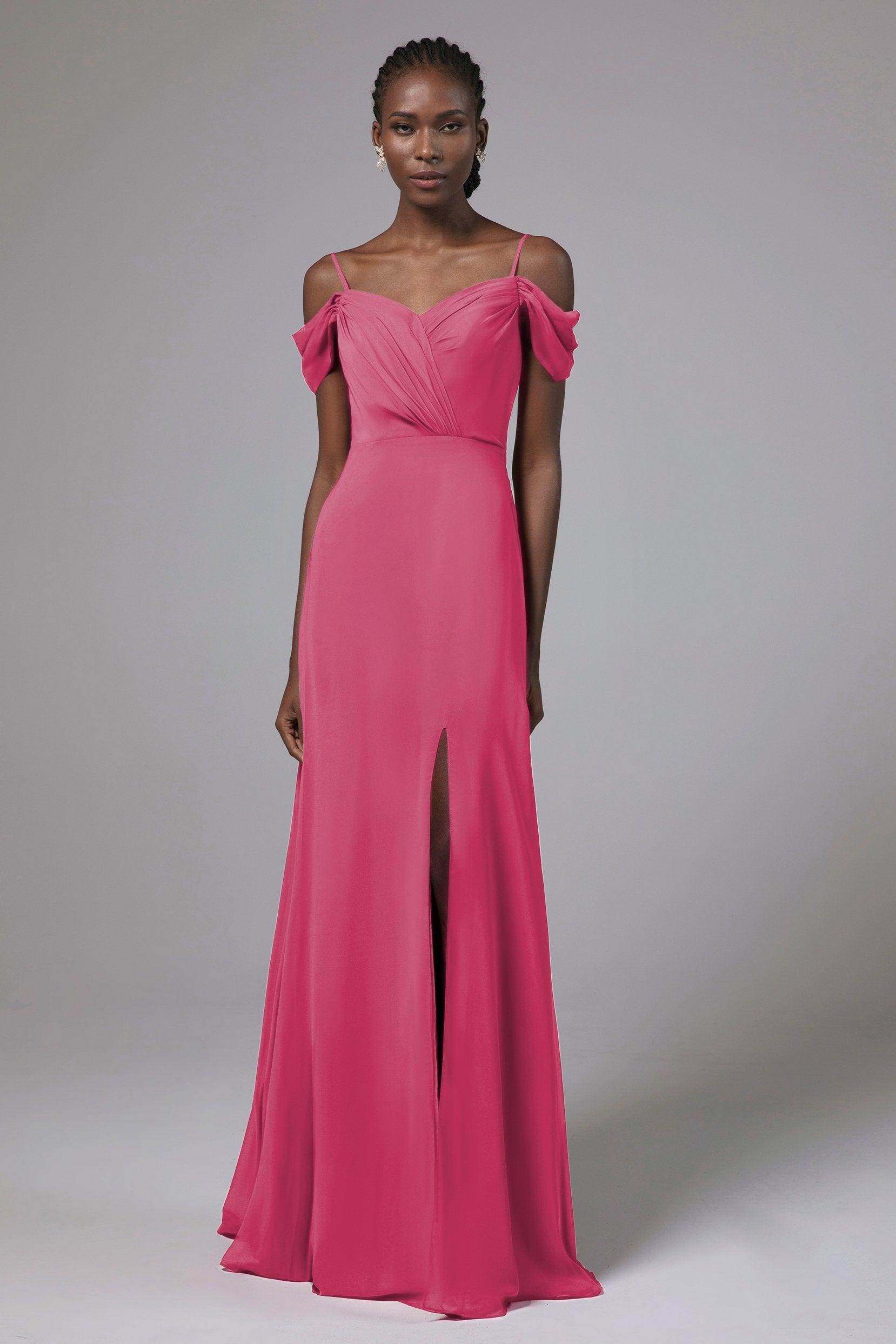 A-Line Floor Length Chiffon Bridesmaid Dress Formal Dresses CB0412