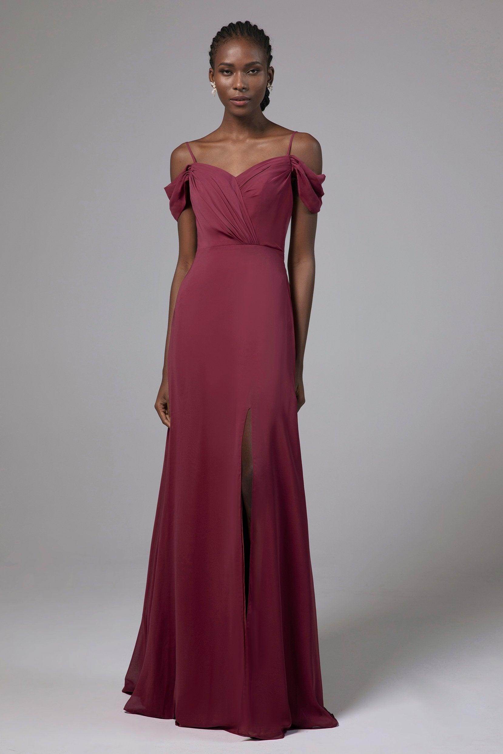 A-Line Floor Length Chiffon Bridesmaid Dress Formal Dresses CB0412