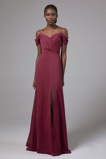 A-Line Floor Length Chiffon Bridesmaid Dress Formal Dresses CB0412