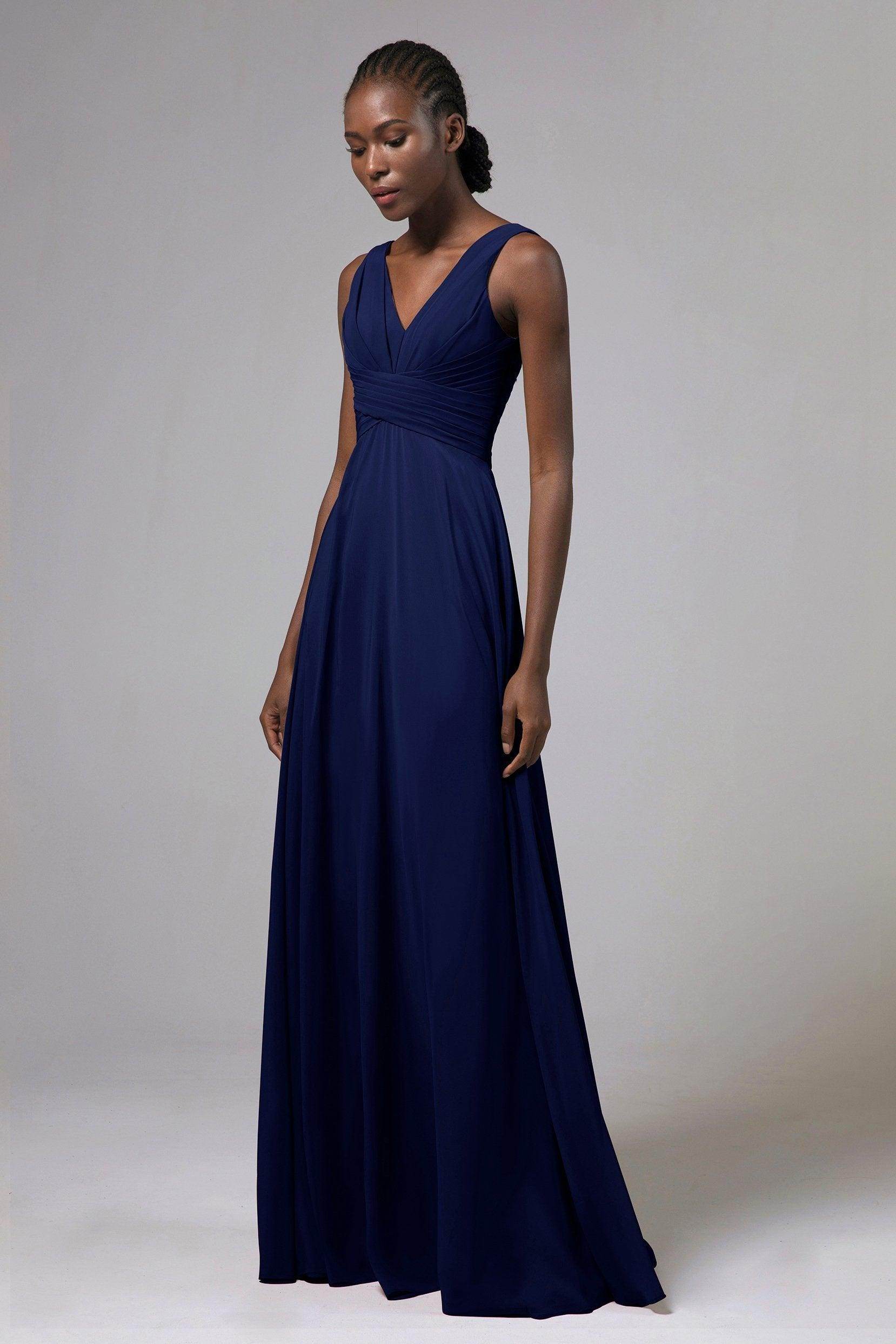 A-Line Floor Length Chiffon Bridesmaid Dress Formal Dresses CB0413