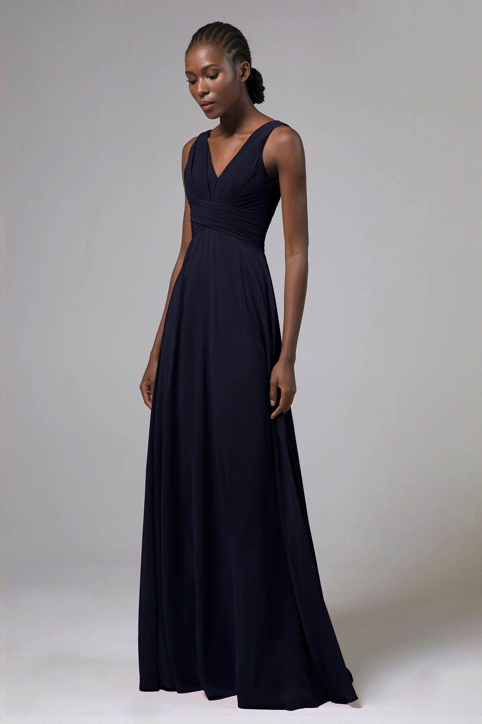 A-Line Floor Length Chiffon Bridesmaid Dress Formal Dresses CB0413