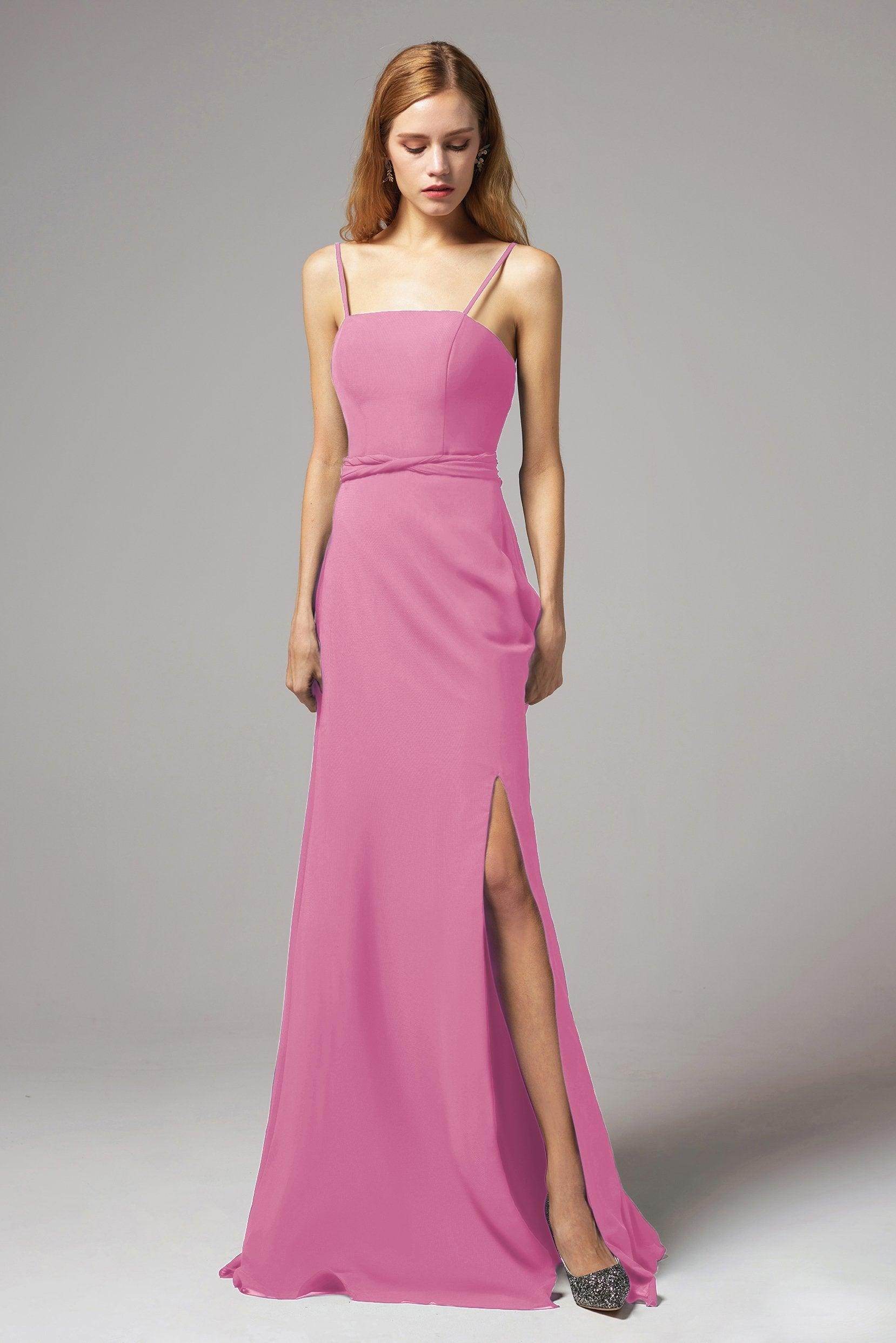 A-Line Floor Length Chiffon Bridesmaid Dress CB0414