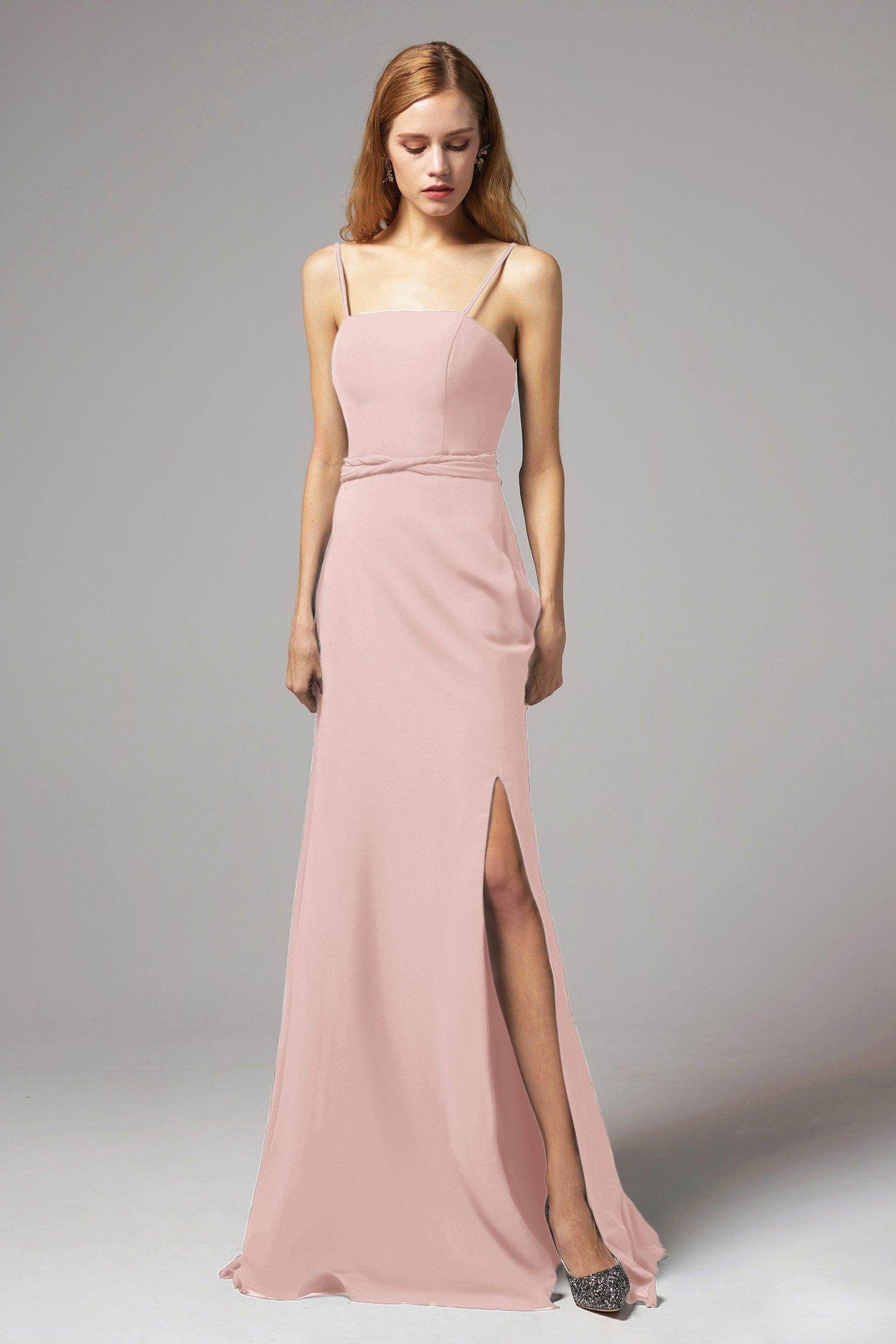 A-Line Floor Length Chiffon Bridesmaid Dress CB0414