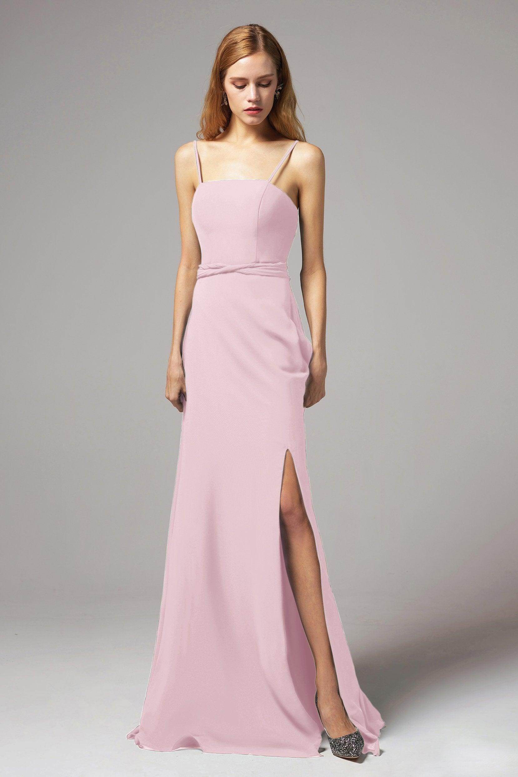 A-Line Floor Length Chiffon Bridesmaid Dress CB0414