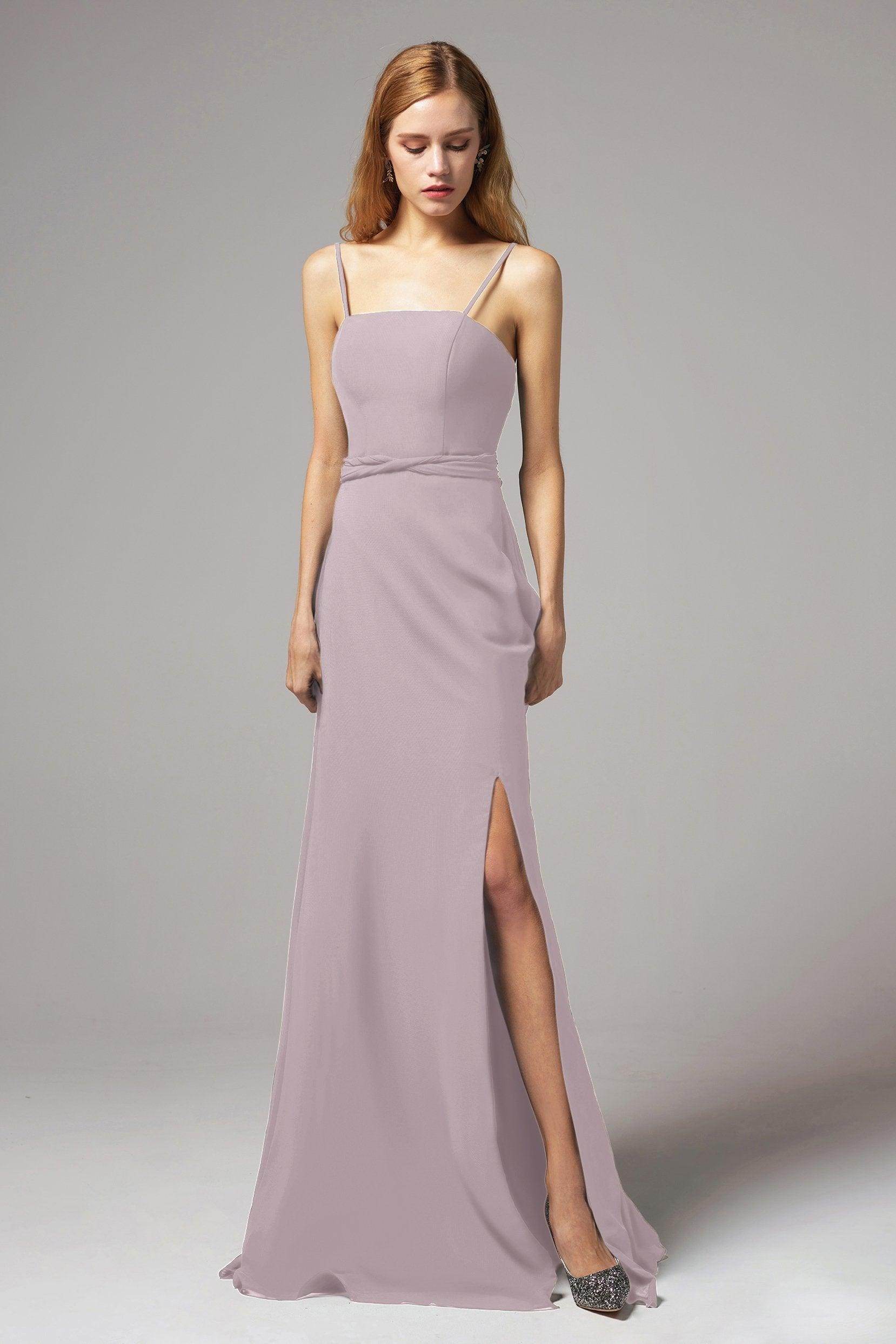 A-Line Floor Length Chiffon Bridesmaid Dress CB0414