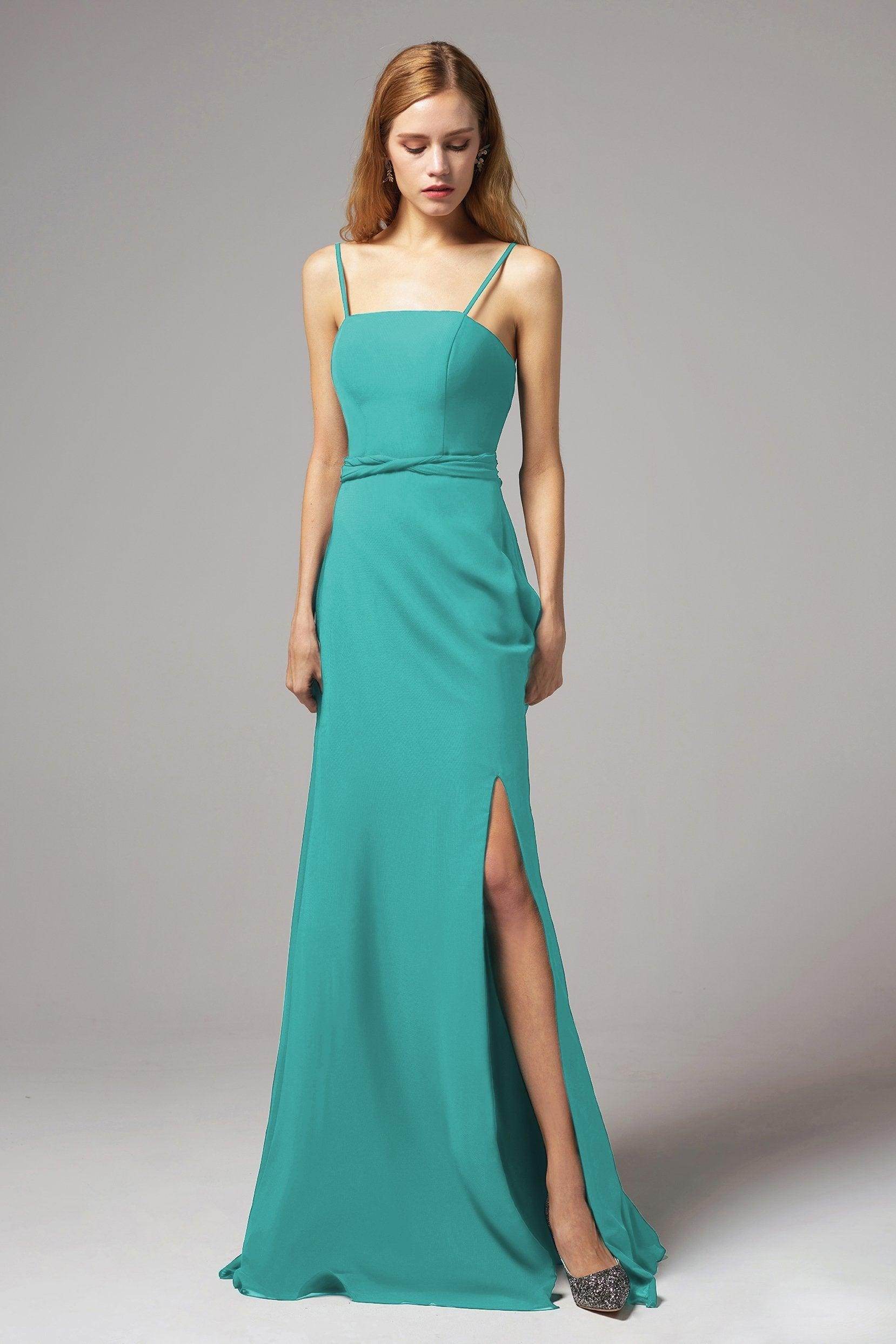 A-Line Floor Length Chiffon Bridesmaid Dress CB0414