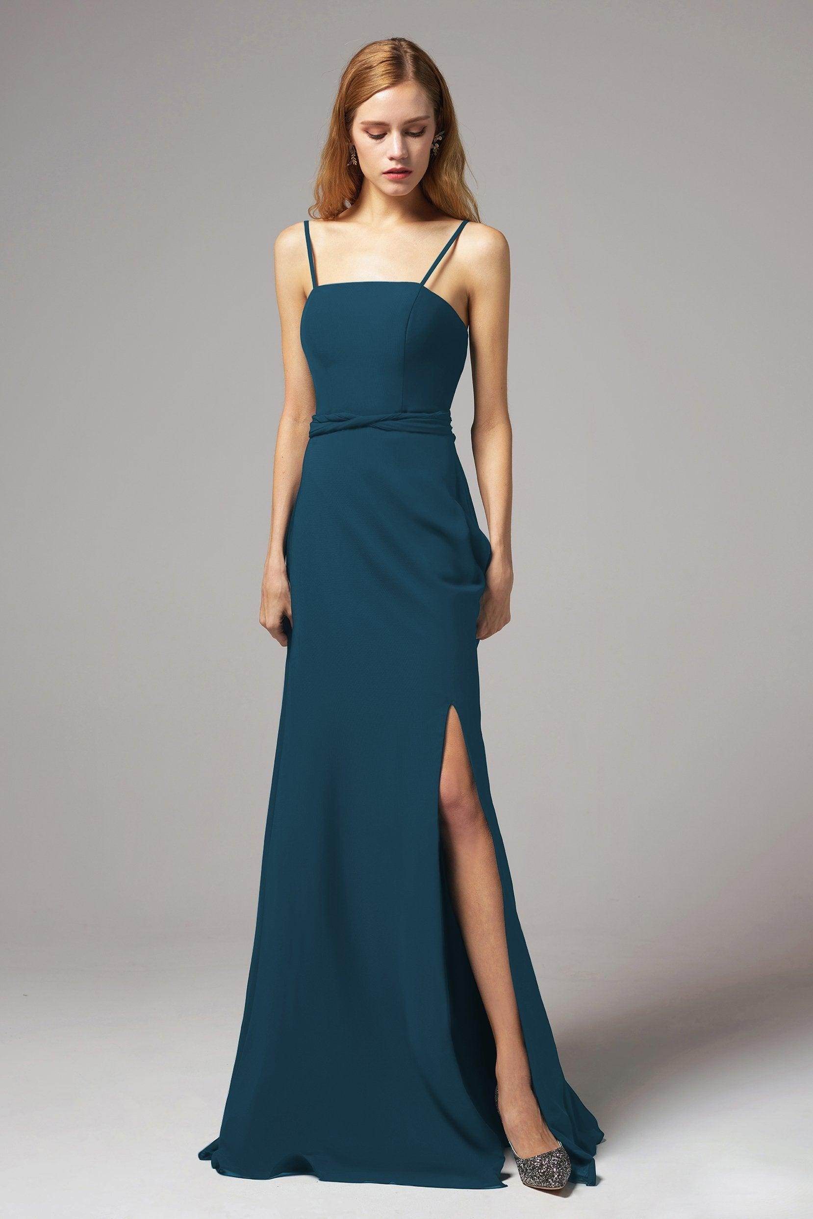 A-Line Floor Length Chiffon Bridesmaid Dress CB0414