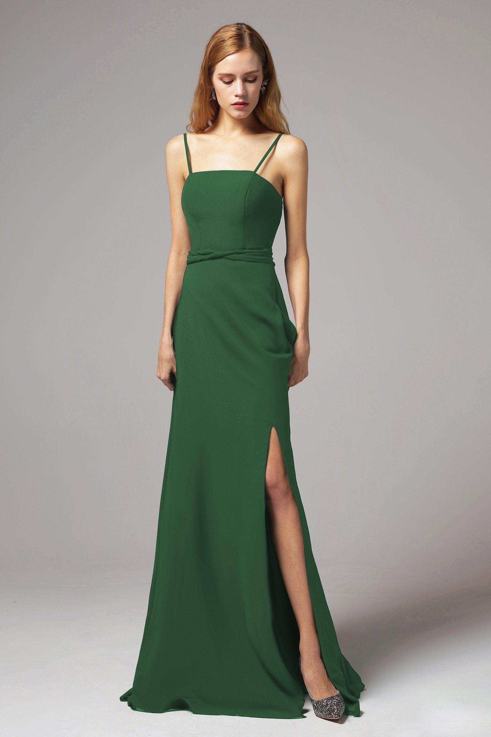 A-Line Floor Length Chiffon Bridesmaid Dress CB0414