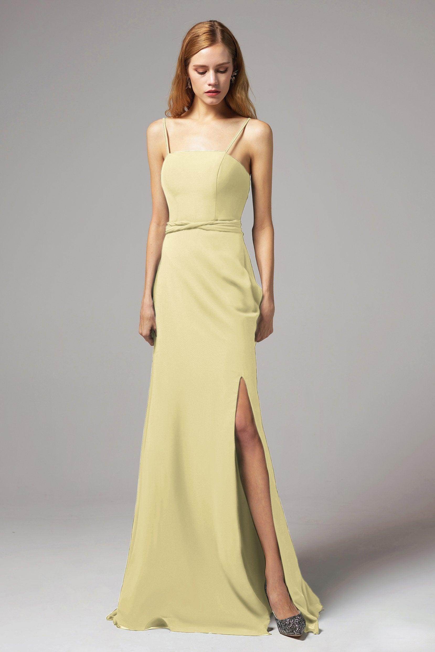 A-Line Floor Length Chiffon Bridesmaid Dress CB0414