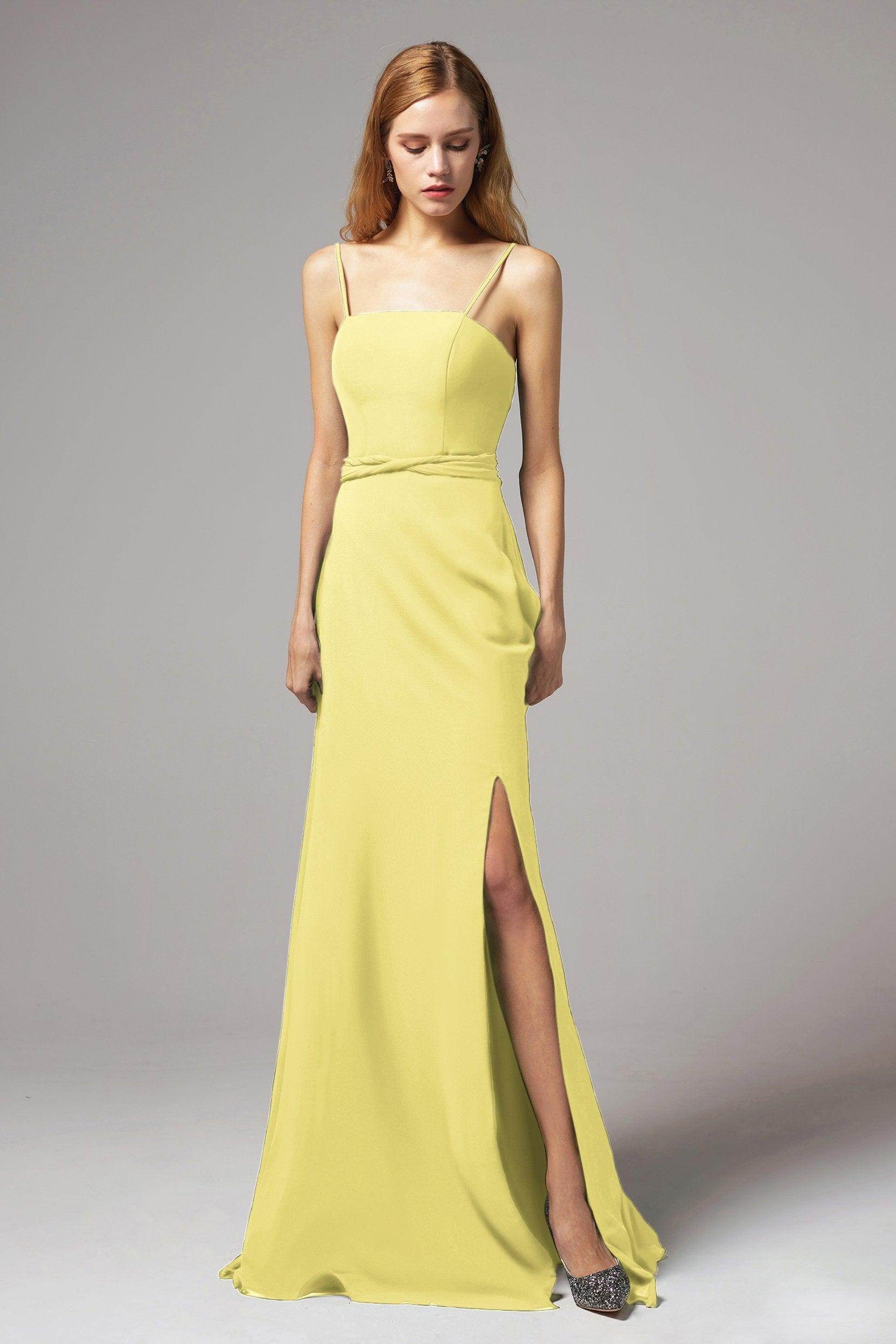 A-Line Floor Length Chiffon Bridesmaid Dress CB0414
