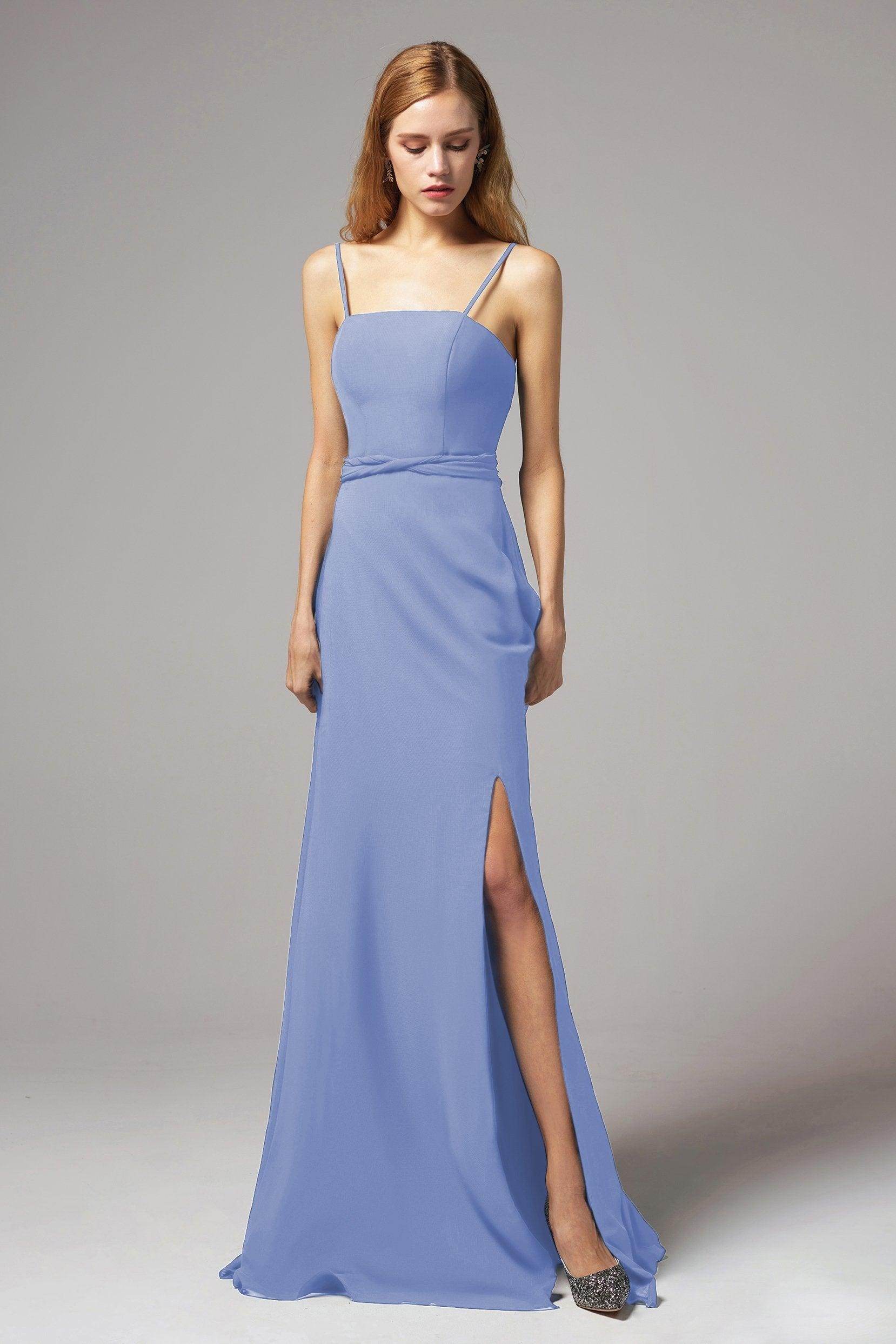 A-Line Floor Length Chiffon Bridesmaid Dress CB0414