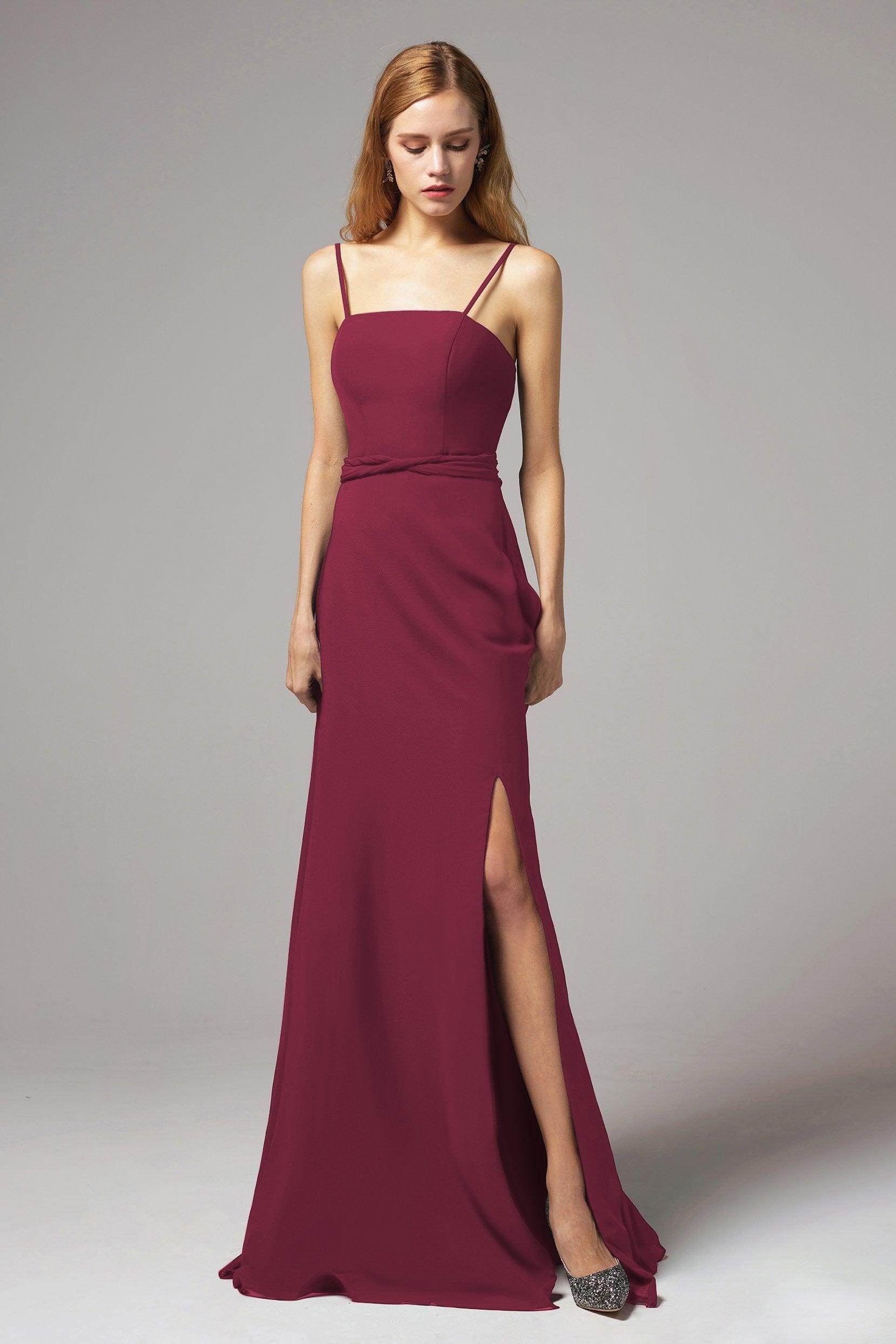 A-Line Floor Length Chiffon Bridesmaid Dress CB0414