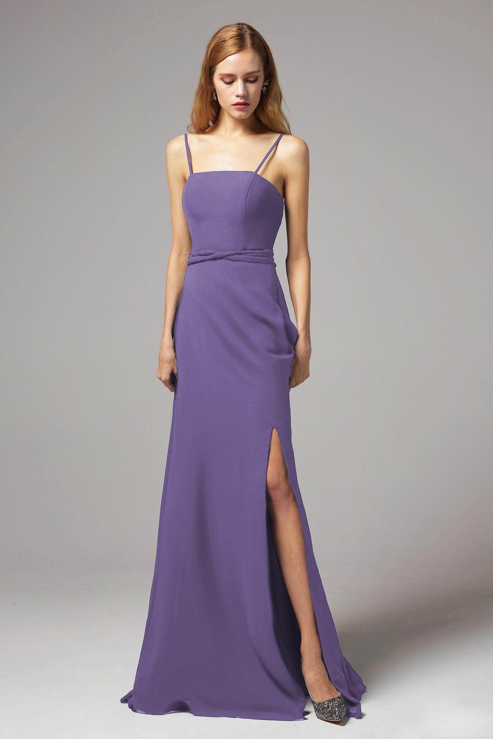 A-Line Floor Length Chiffon Bridesmaid Dress CB0414