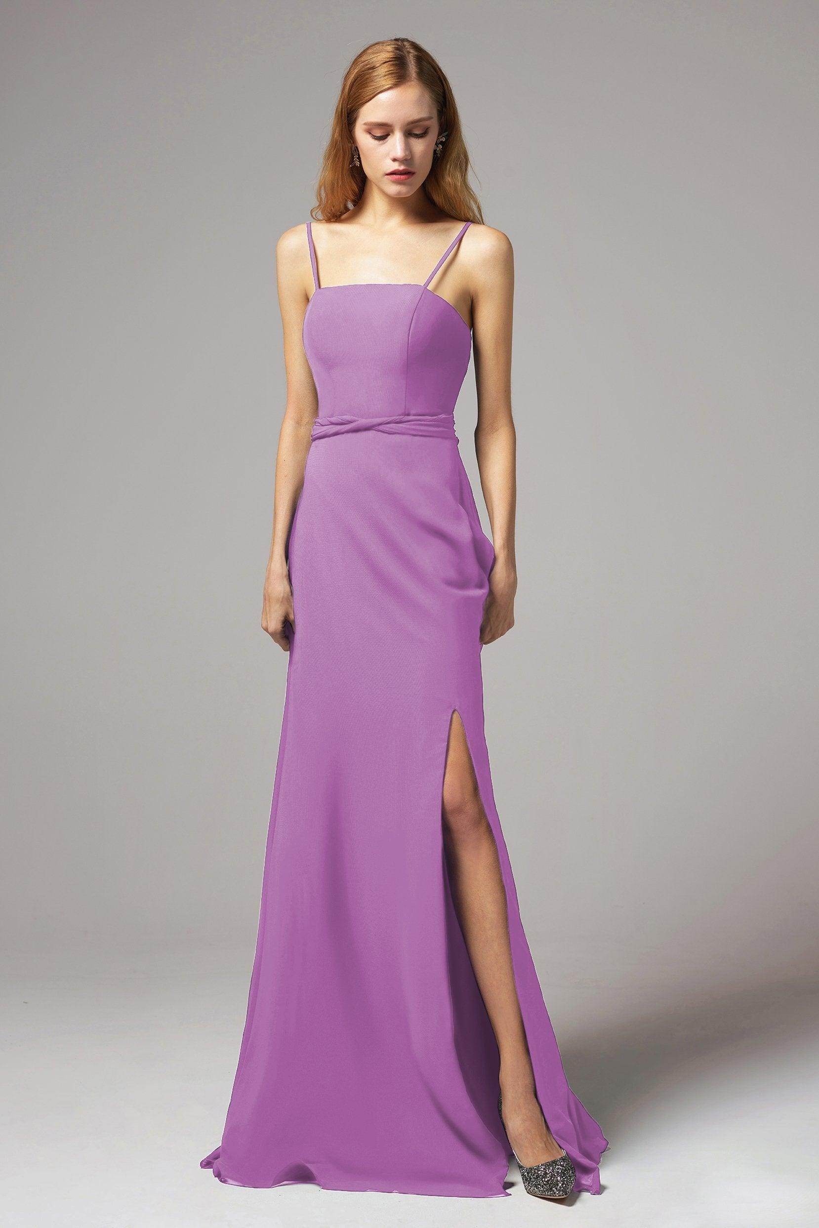 A-Line Floor Length Chiffon Bridesmaid Dress CB0414