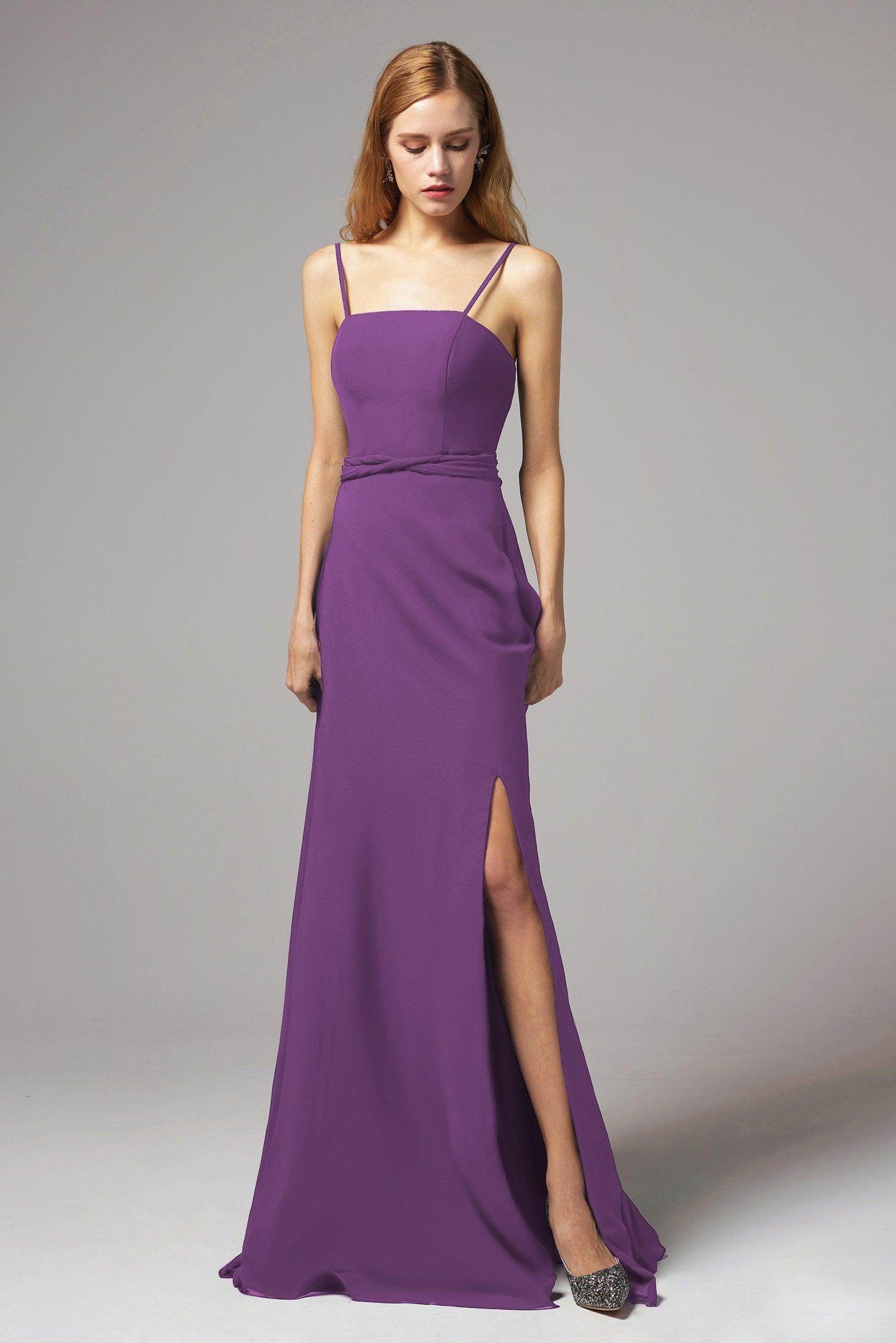 A-Line Floor Length Chiffon Bridesmaid Dress CB0414