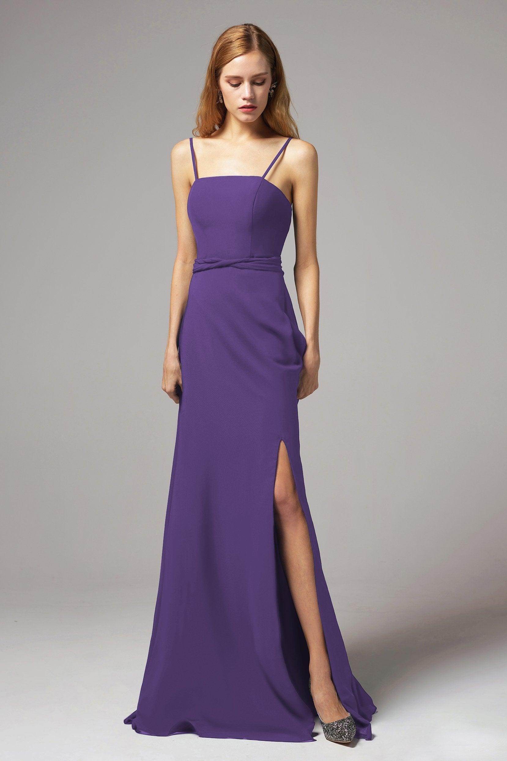 A-Line Floor Length Chiffon Bridesmaid Dress CB0414