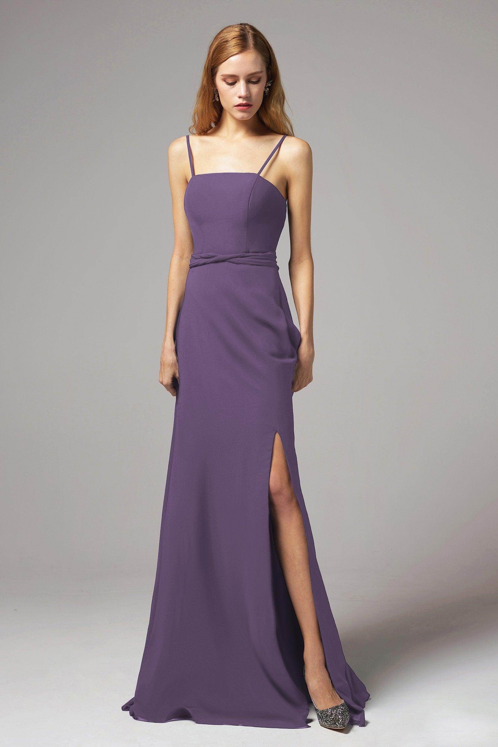 A-Line Floor Length Chiffon Bridesmaid Dress CB0414