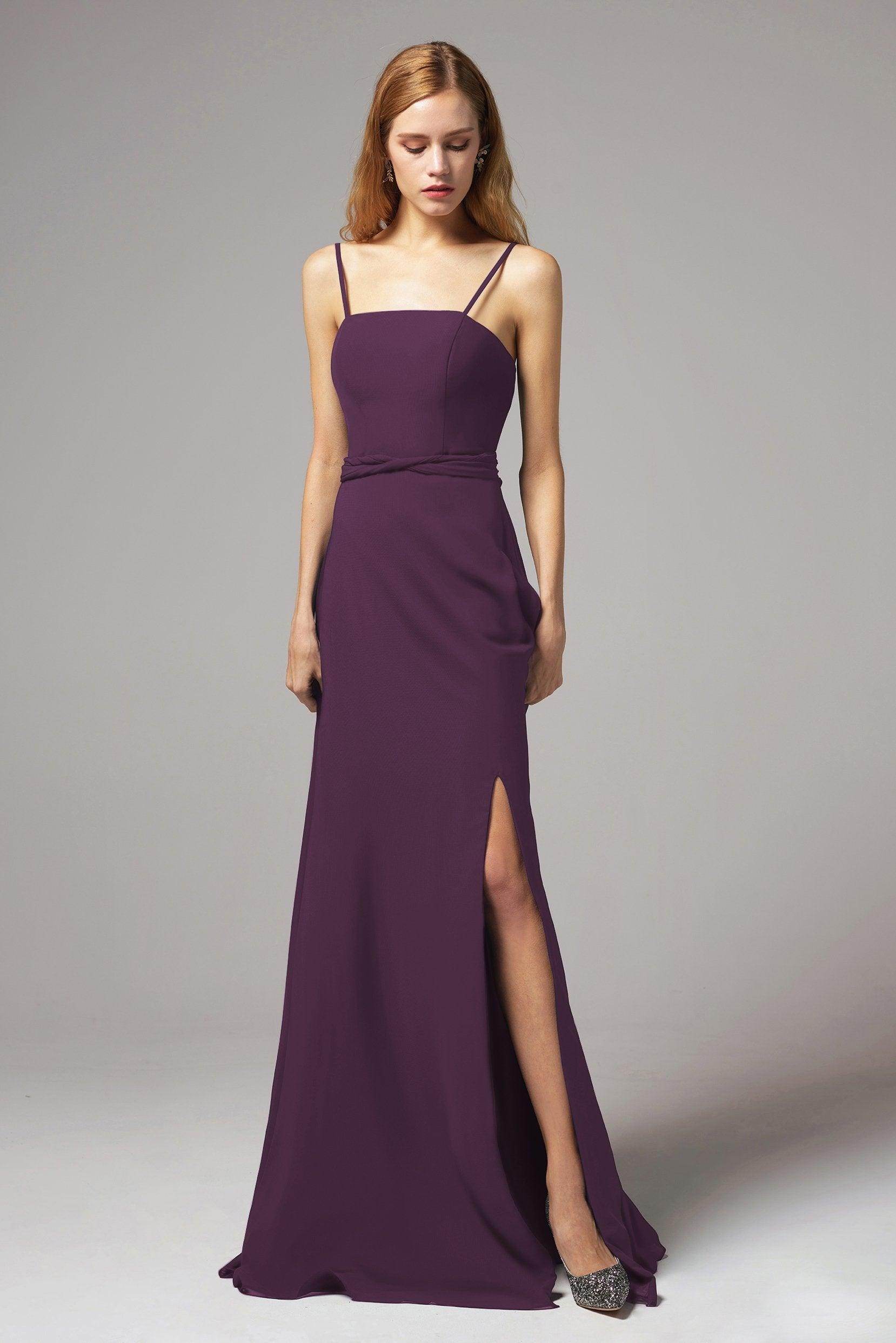 A-Line Floor Length Chiffon Bridesmaid Dress CB0414