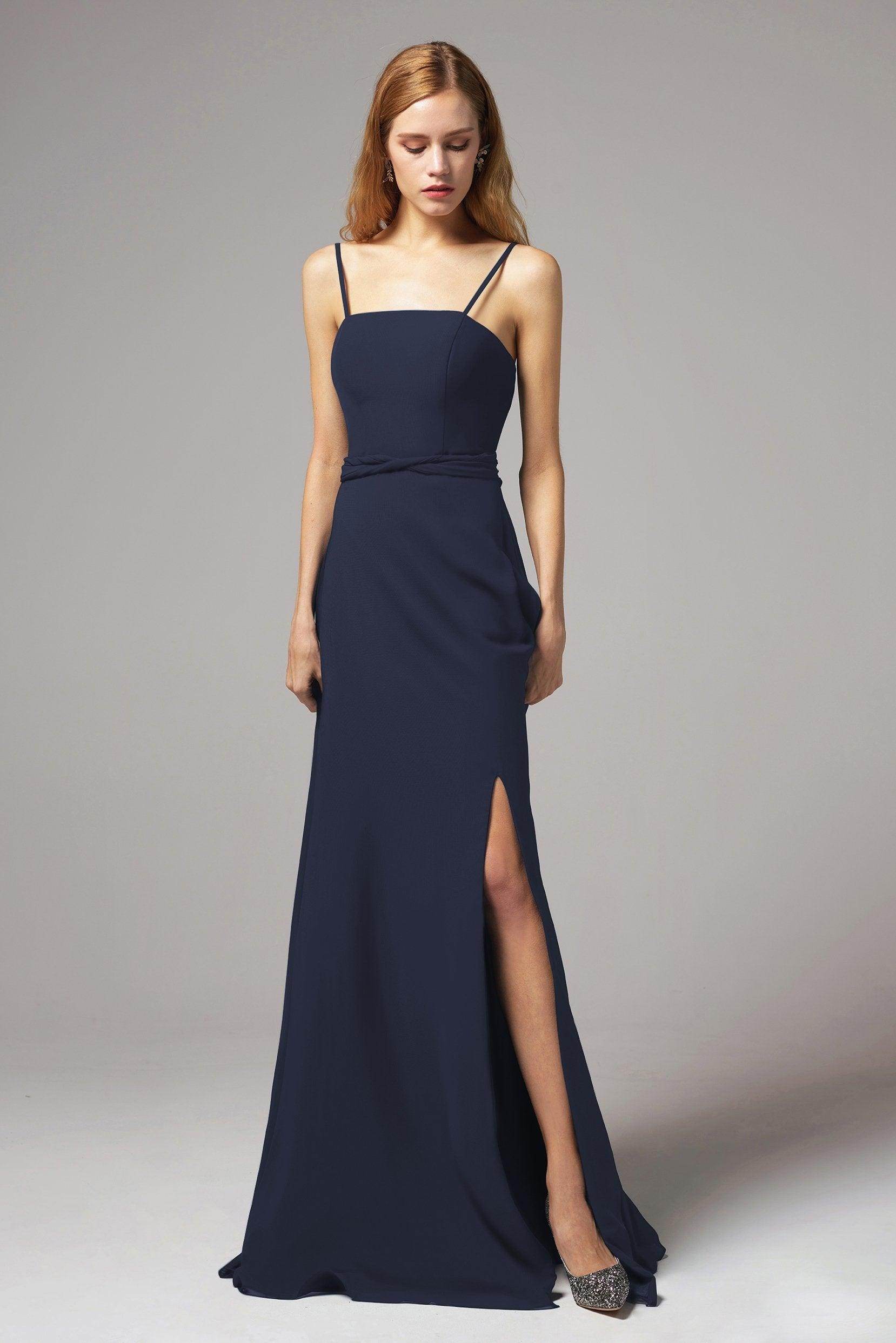 A-Line Floor Length Chiffon Bridesmaid Dress CB0414