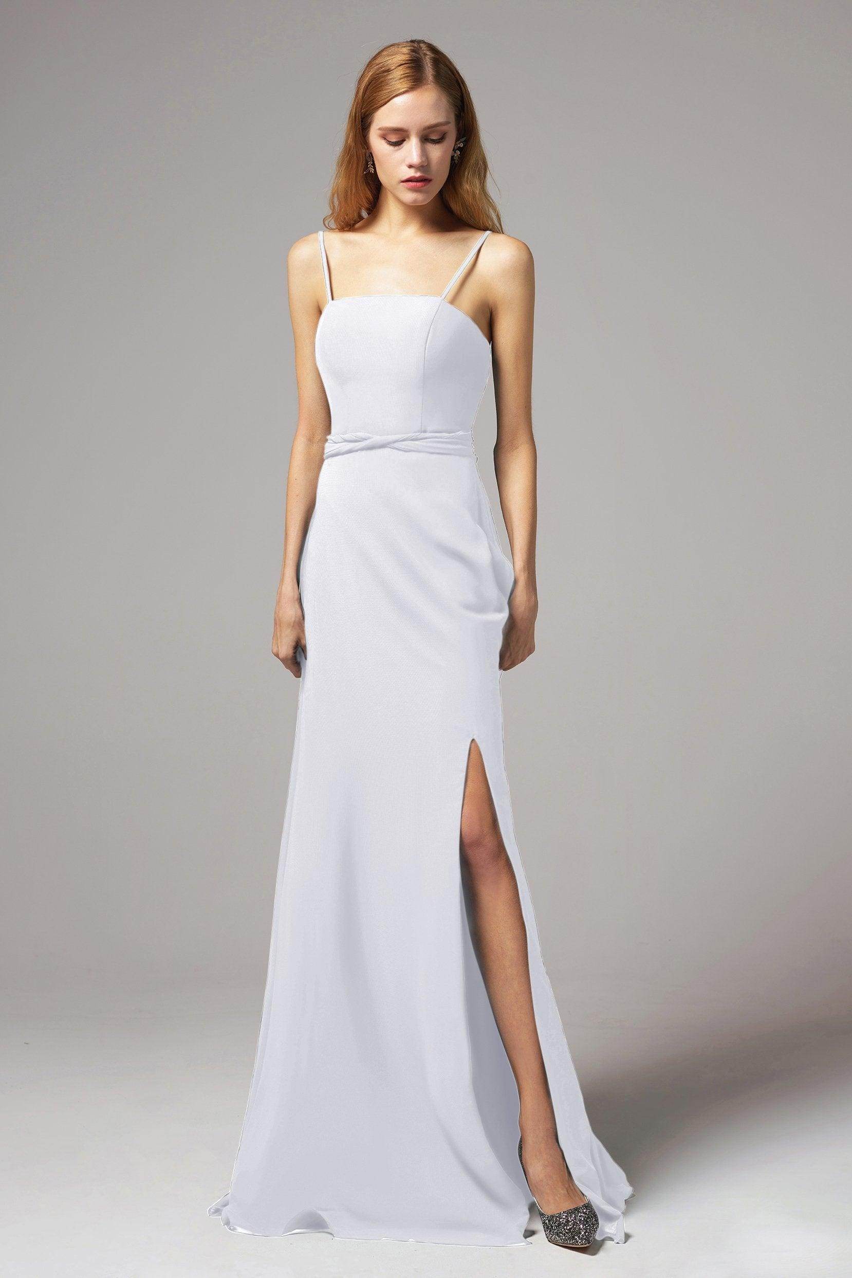 A-Line Floor Length Chiffon Bridesmaid Dress CB0414