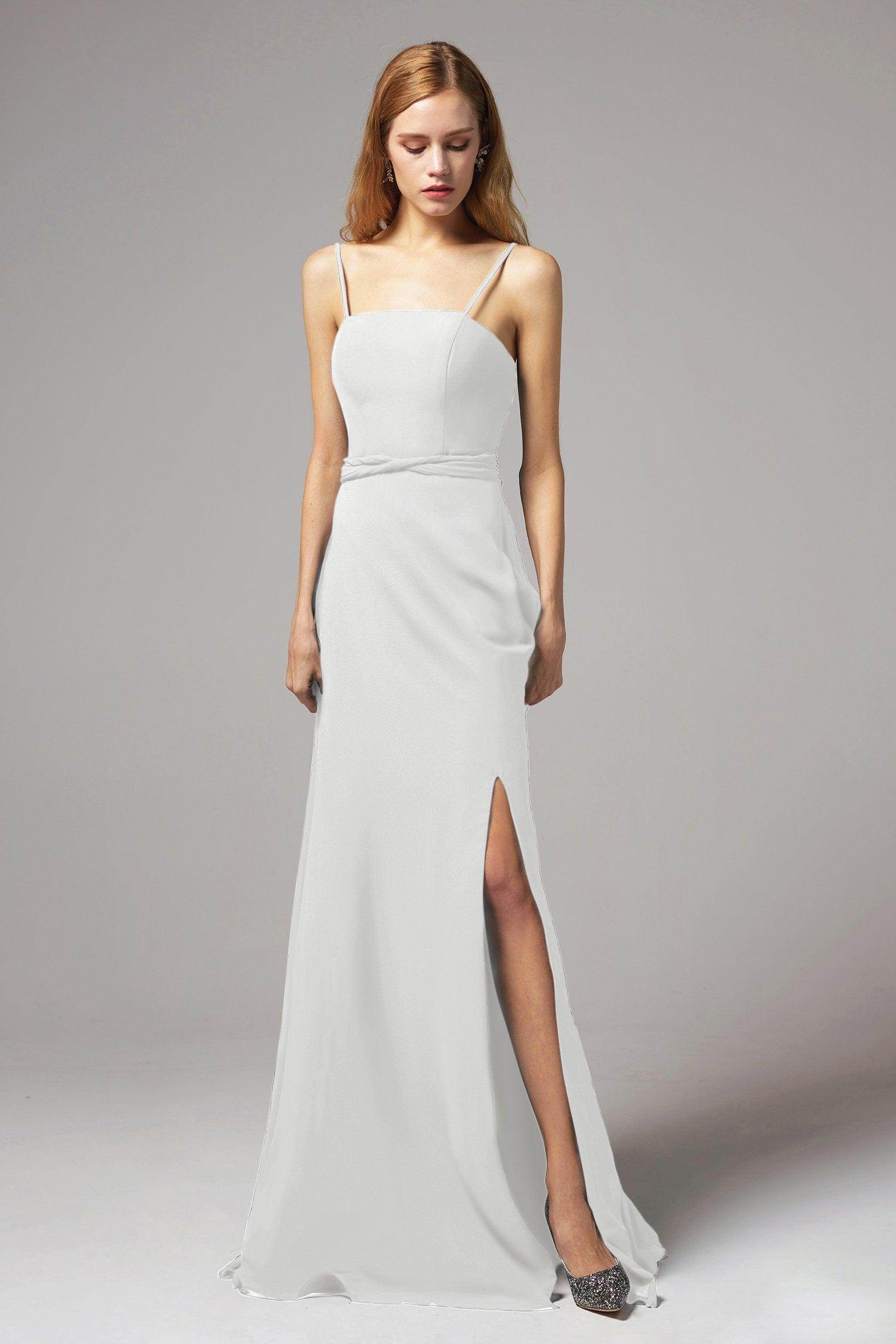 A-Line Floor Length Chiffon Bridesmaid Dress CB0414