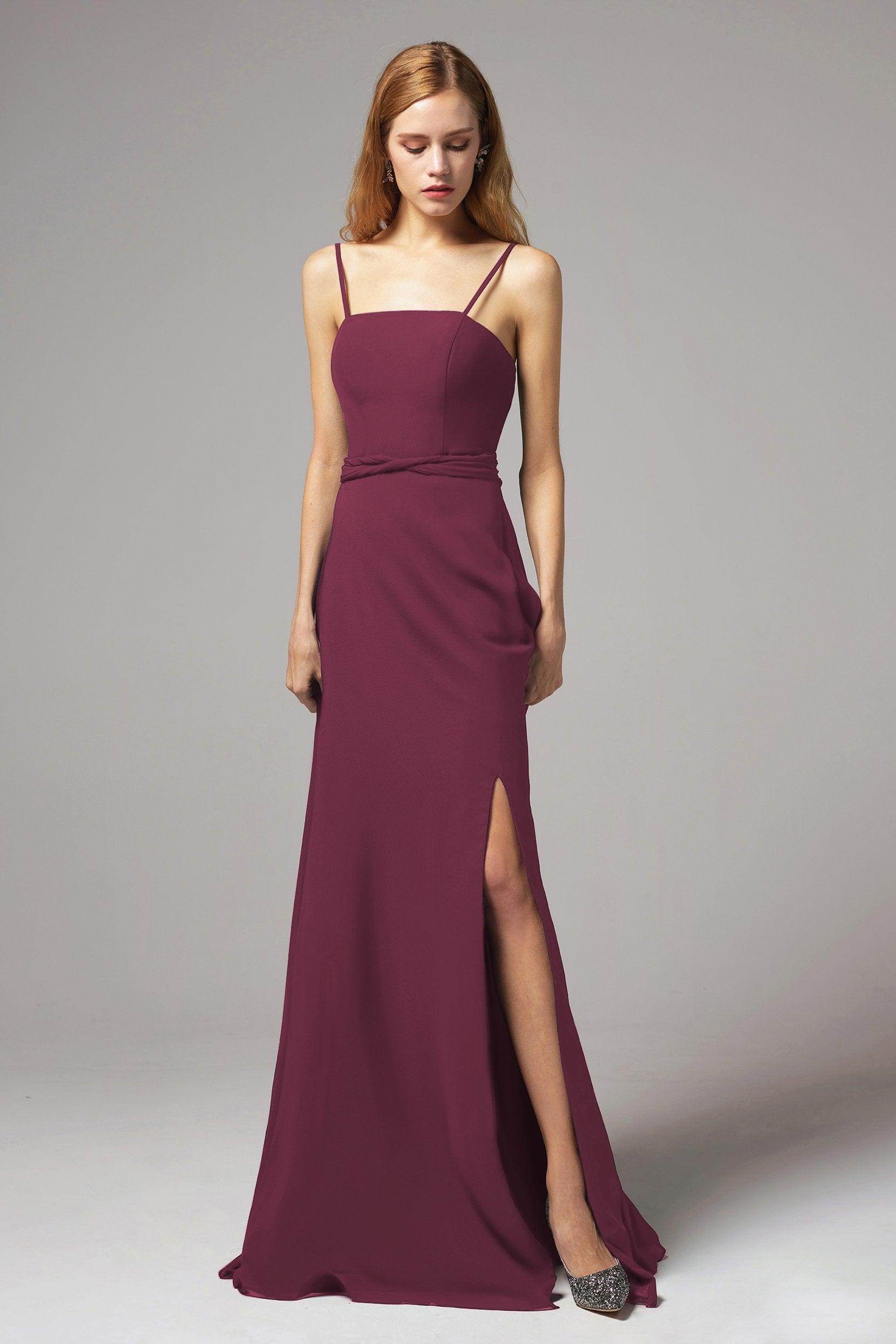 A-Line Floor Length Chiffon Bridesmaid Dress CB0414