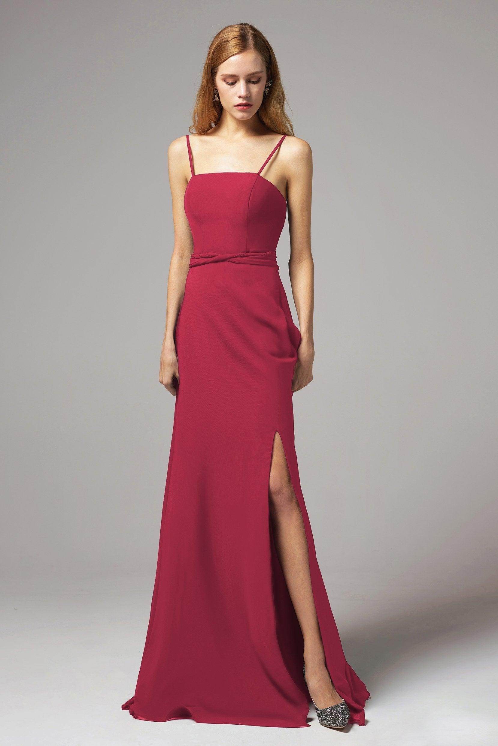 A-Line Floor Length Chiffon Bridesmaid Dress CB0414