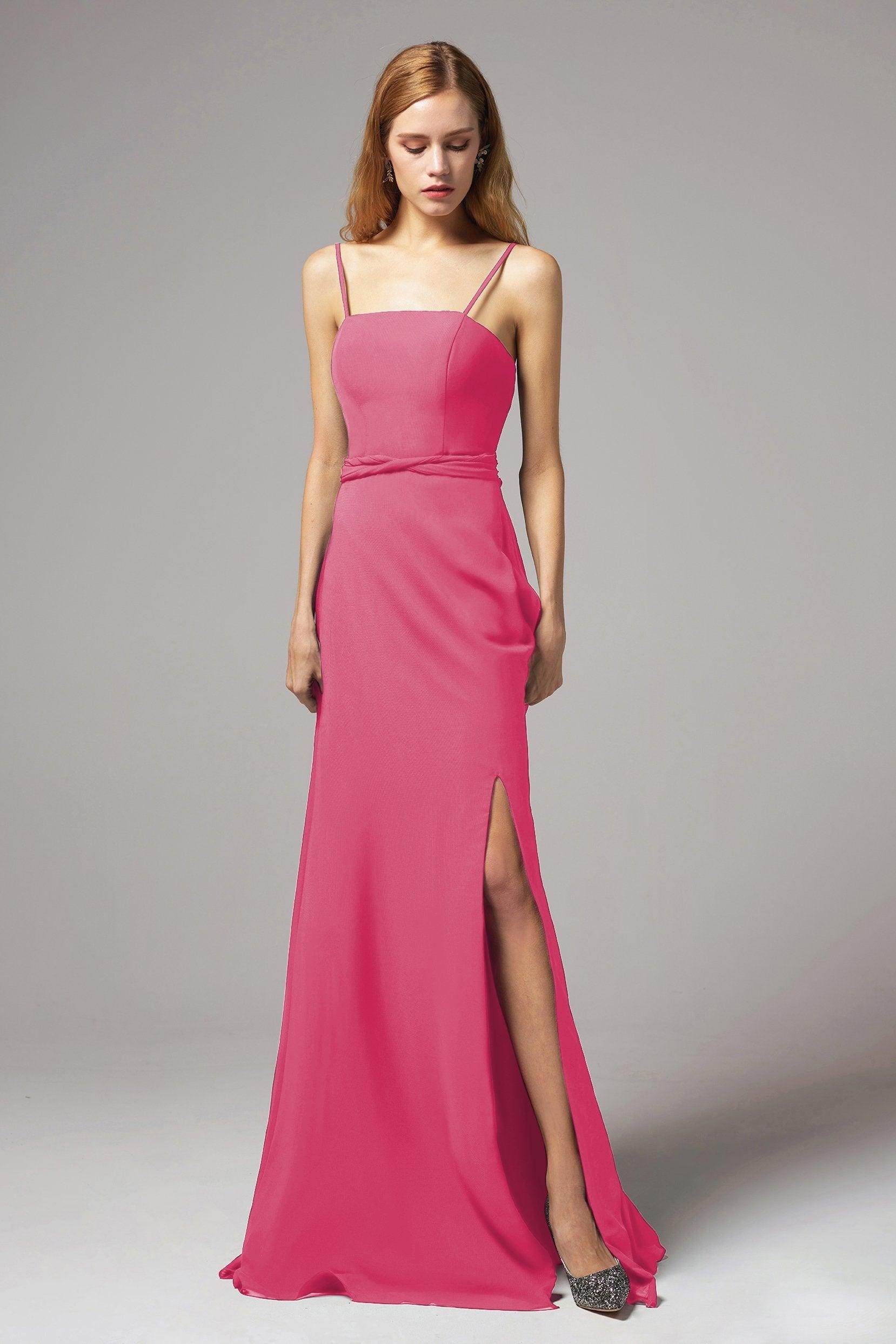 A-Line Floor Length Chiffon Bridesmaid Dress CB0414