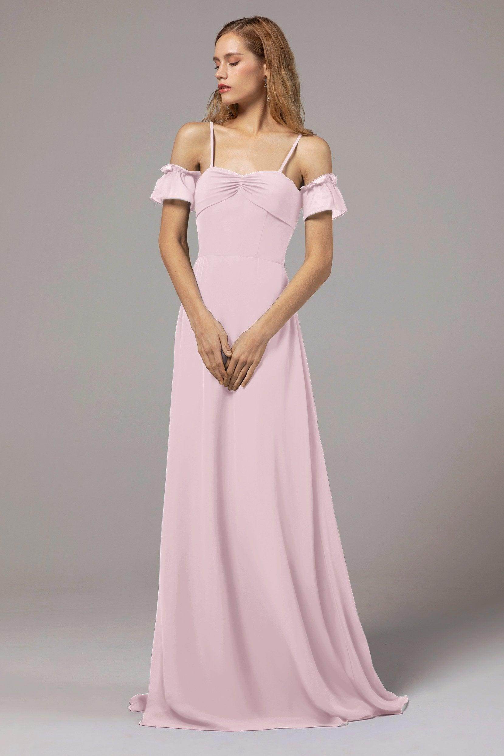 A-Line Floor Length Chiffon Bridesmaid Dress Formal Dresses CB0416
